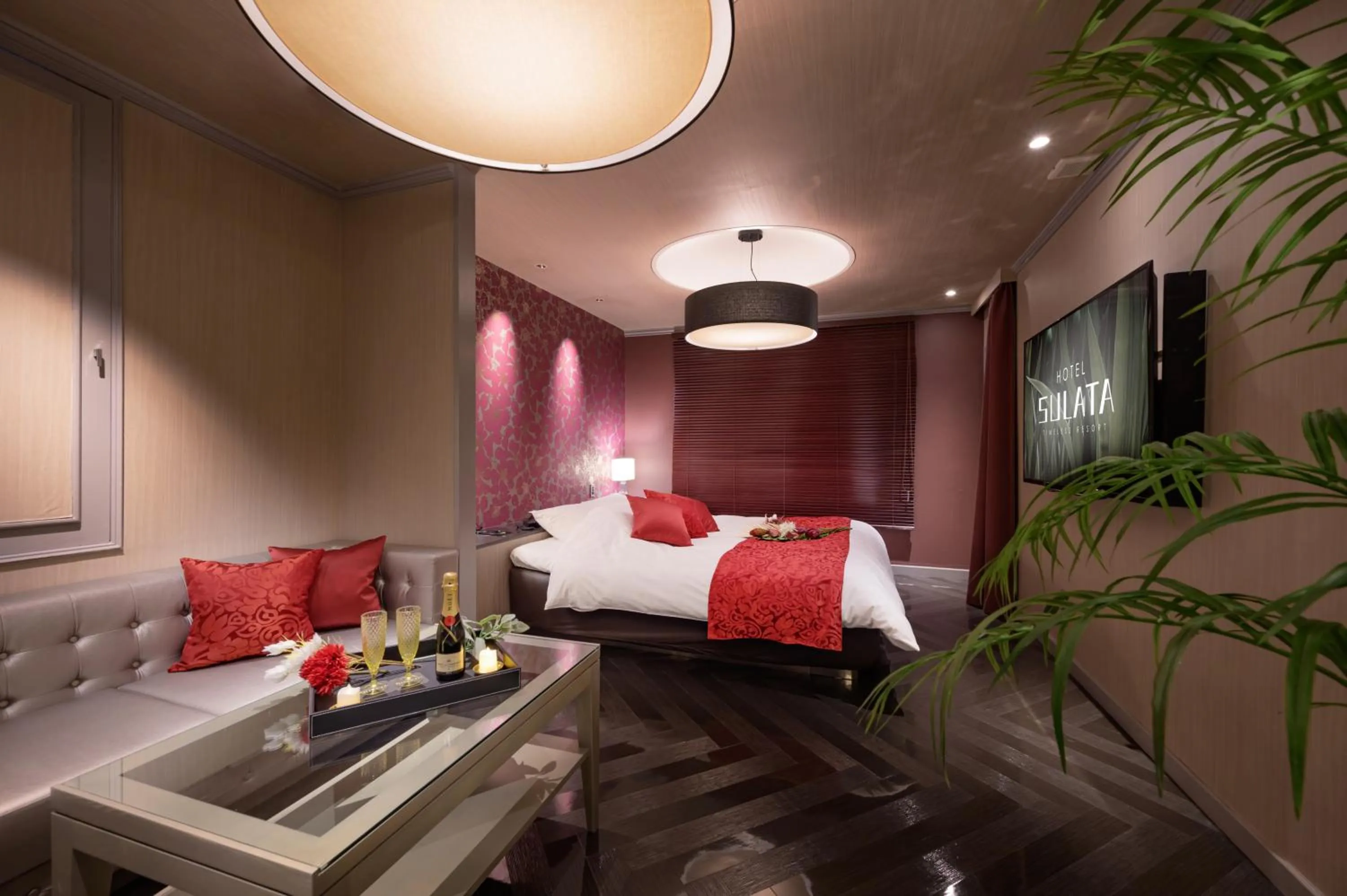 Bed in HOTEL SULATA GIFU HASHIMA (Adult Only)