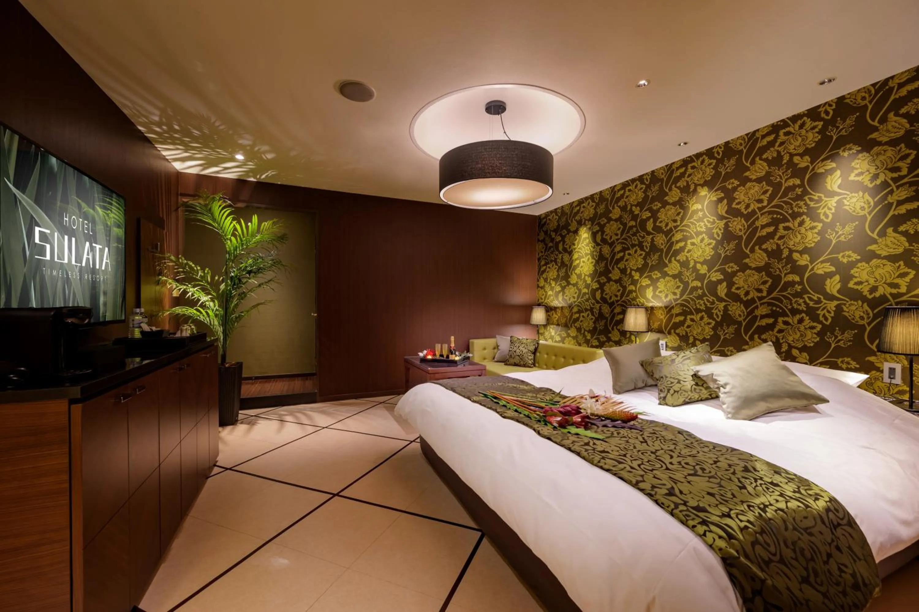 Bed in HOTEL SULATA GIFU HASHIMA (Adult Only)