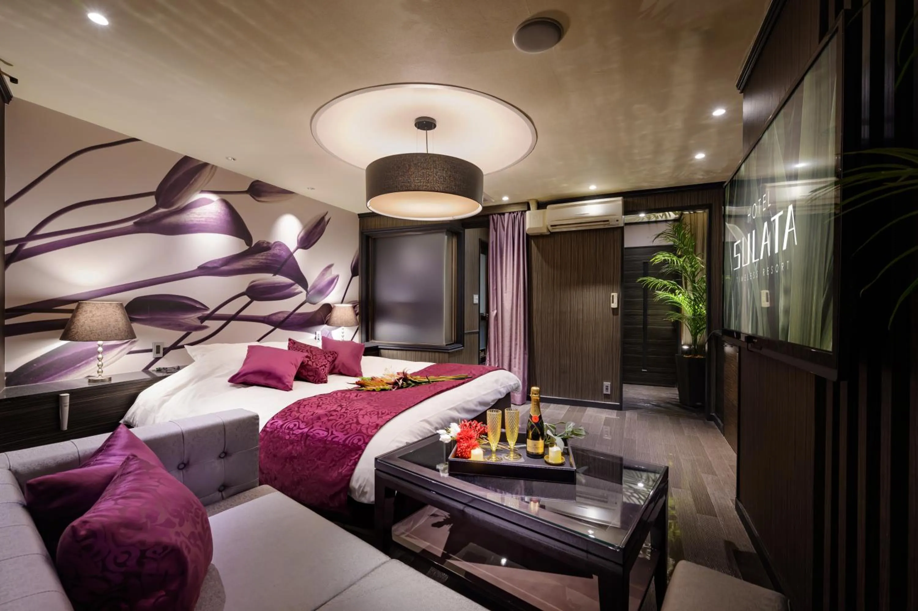 Bed in HOTEL SULATA GIFU HASHIMA (Adult Only)