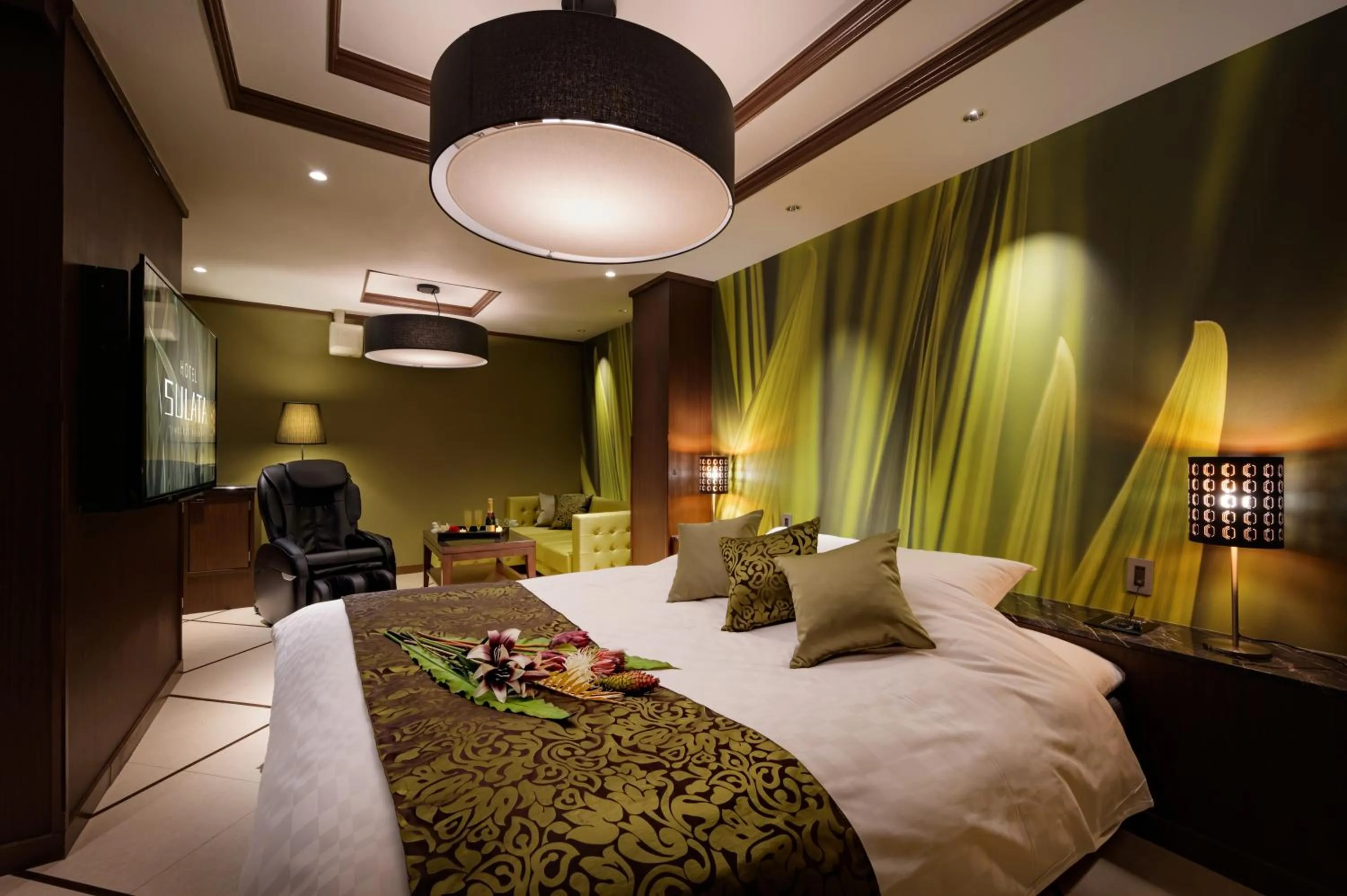 Bed in HOTEL SULATA GIFU HASHIMA (Adult Only)