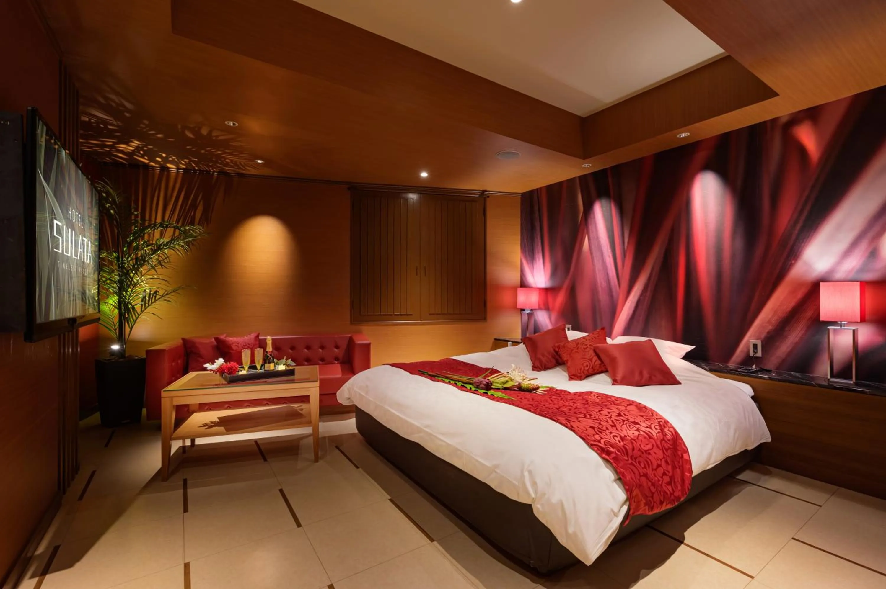 Bed in HOTEL SULATA GIFU HASHIMA (Adult Only)