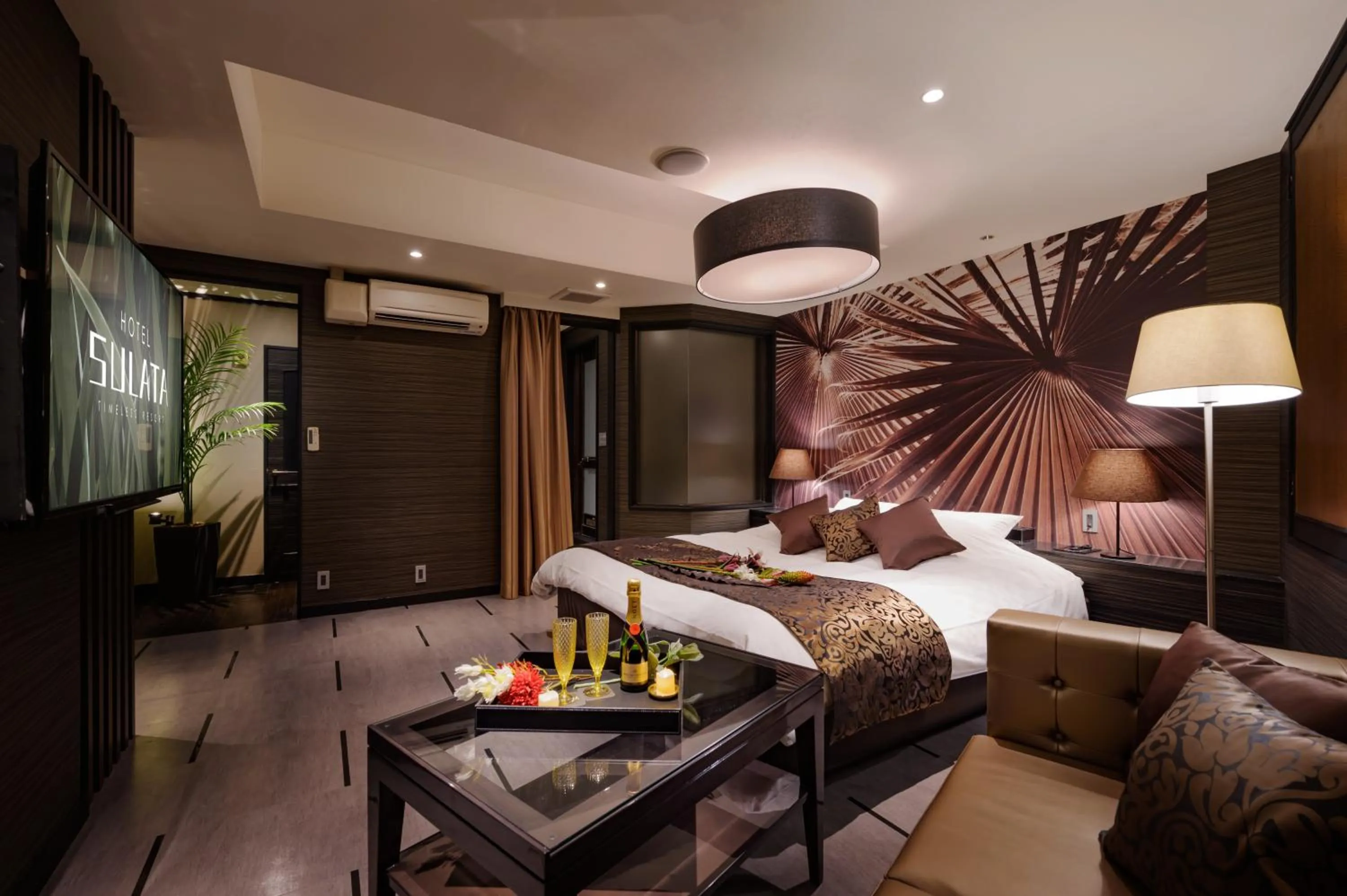 Bed in HOTEL SULATA GIFU HASHIMA (Adult Only)