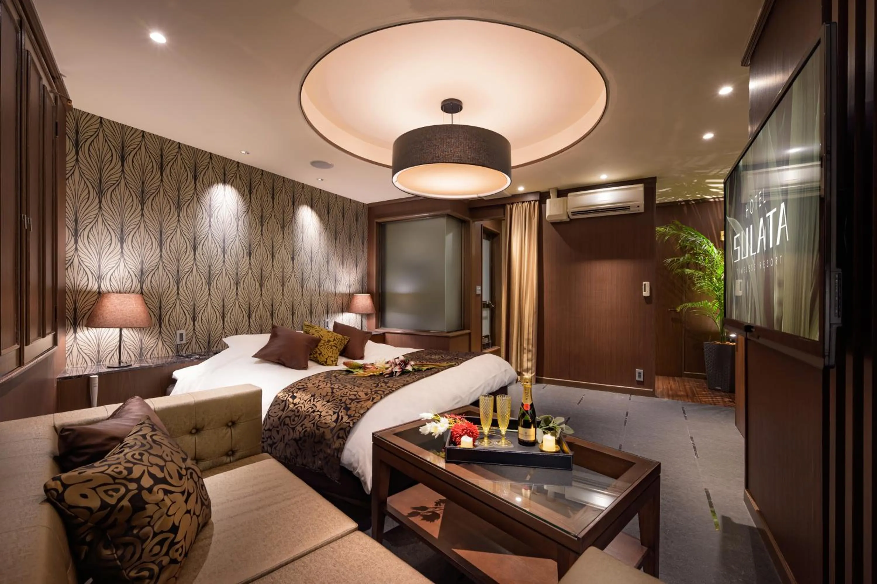 Bed in HOTEL SULATA GIFU HASHIMA (Adult Only)