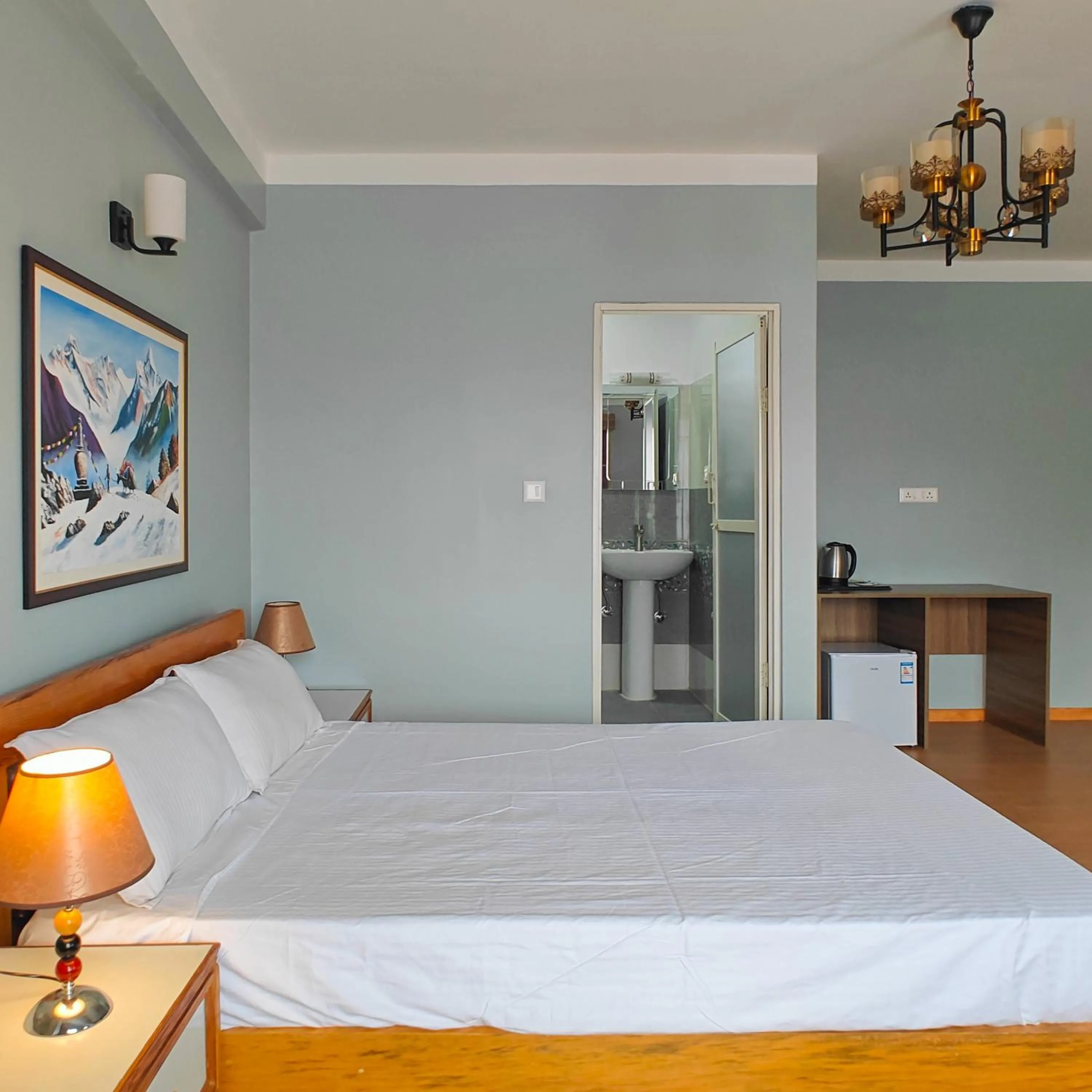 Bed in Boudha Apart Hotel