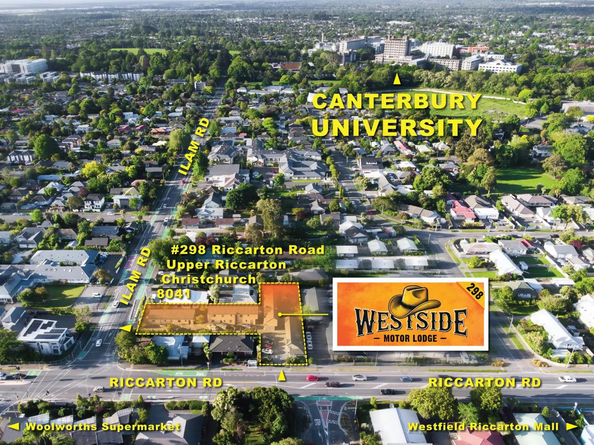 Property building in 298 Westside Motor Lodge