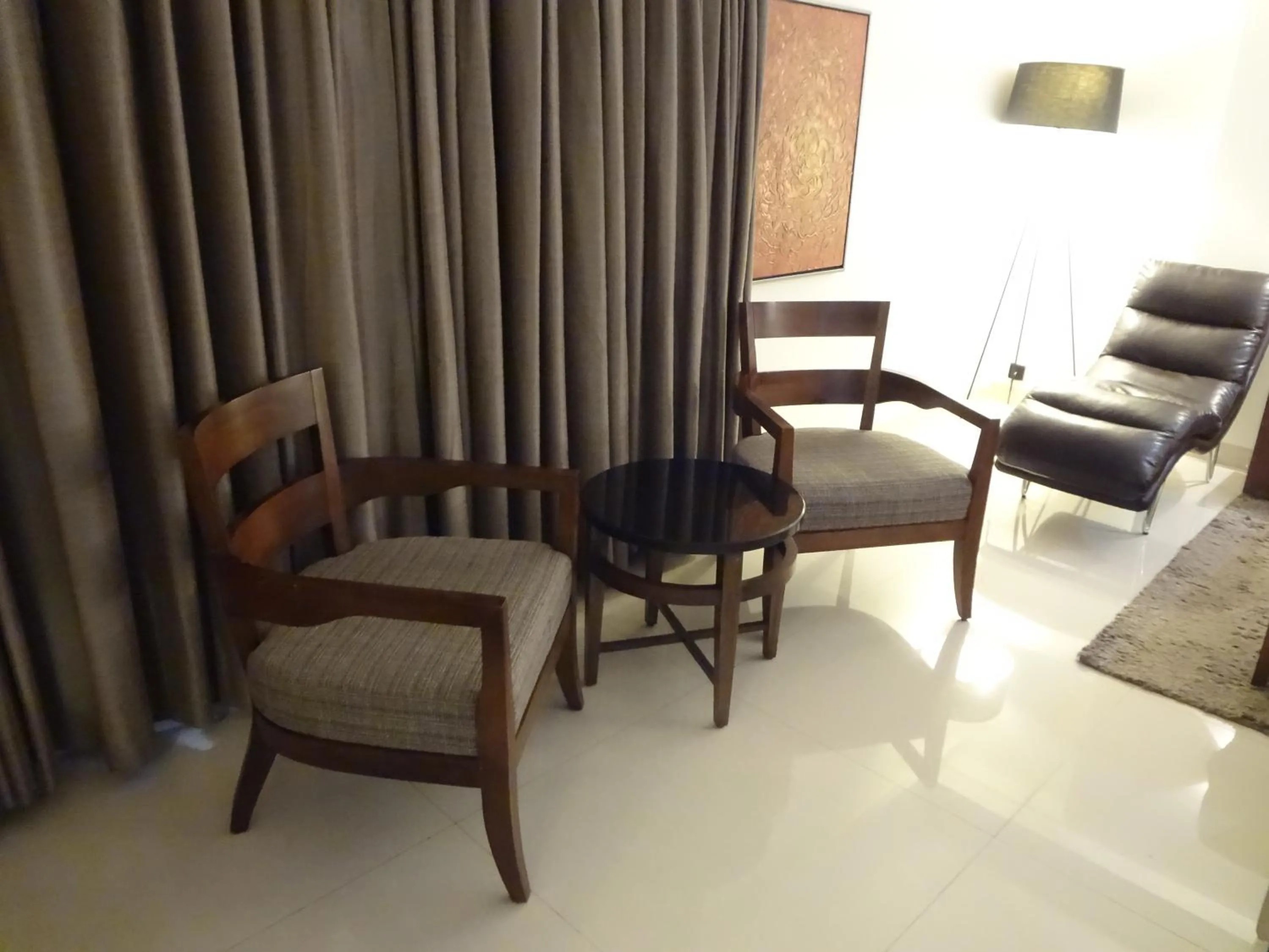 Seating area in Hotel Suba International Sahar Road Mumbai