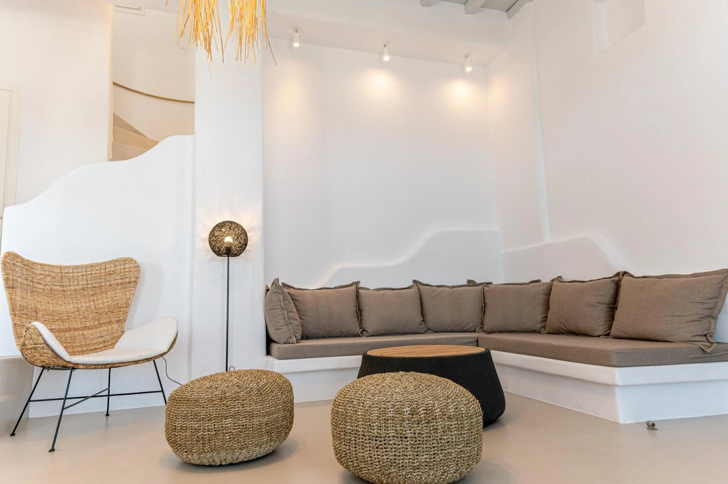 Living room in Carpe Diem Villas Mykonos ,Heated Pool!