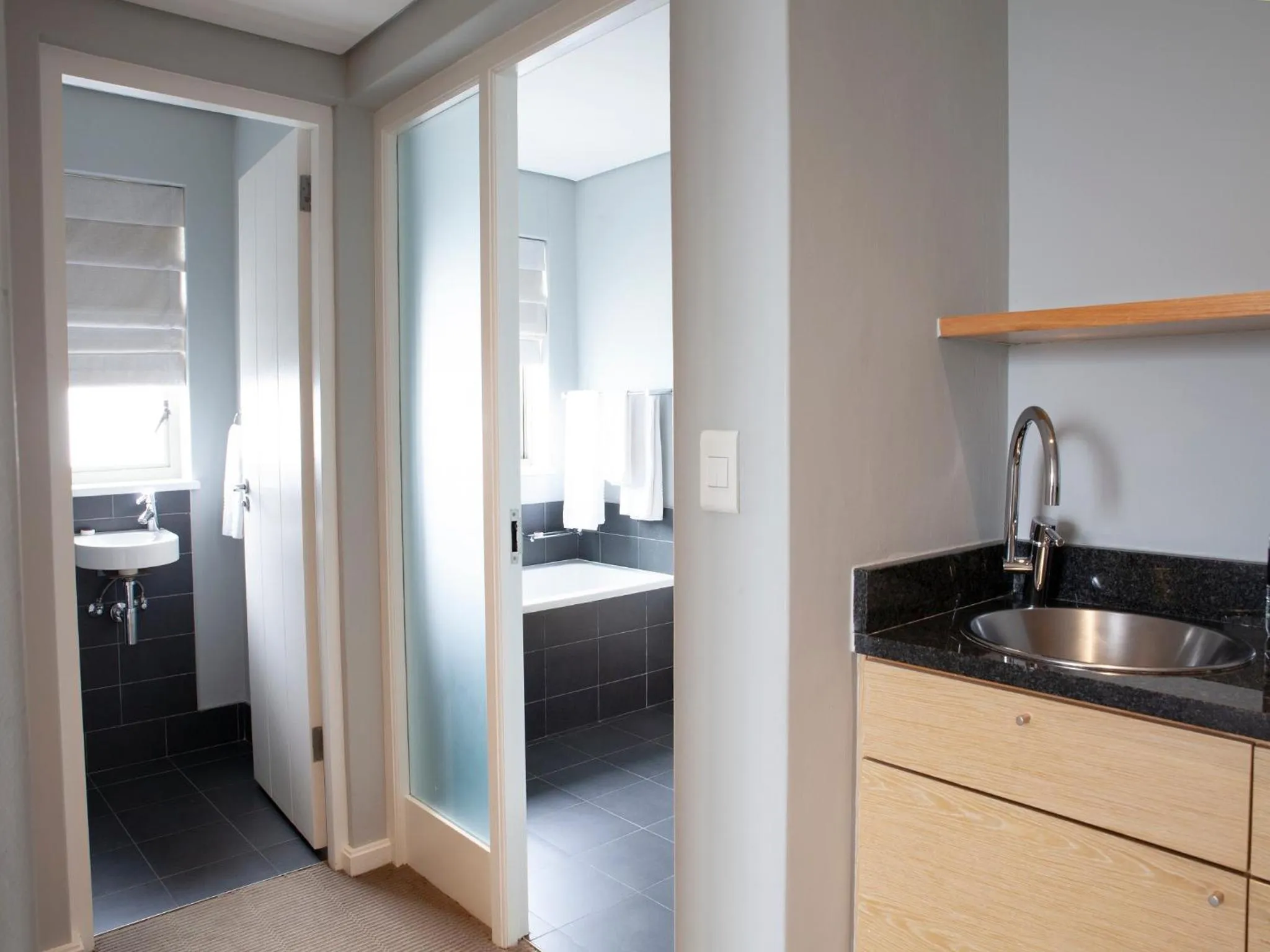 Bathroom, Bed in Atlantic Beach Hotel