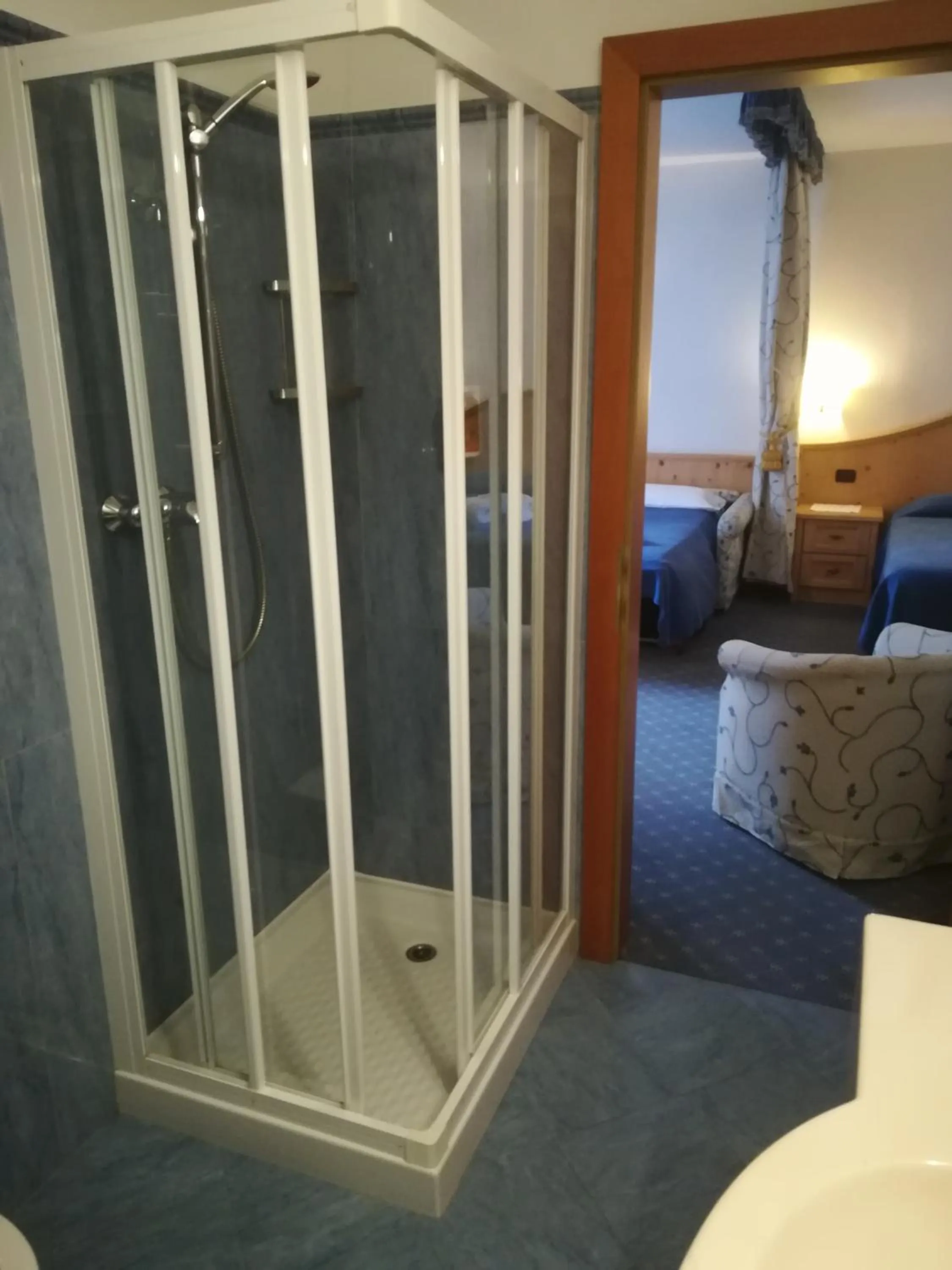 Shower, Bed in Hotel Isolabella Wellness