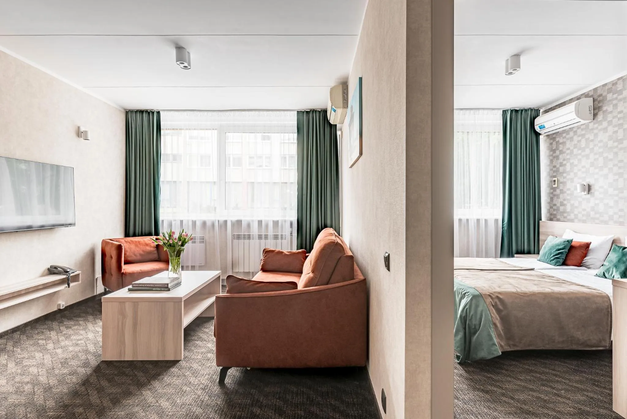 Bed in Hotel Zemaites