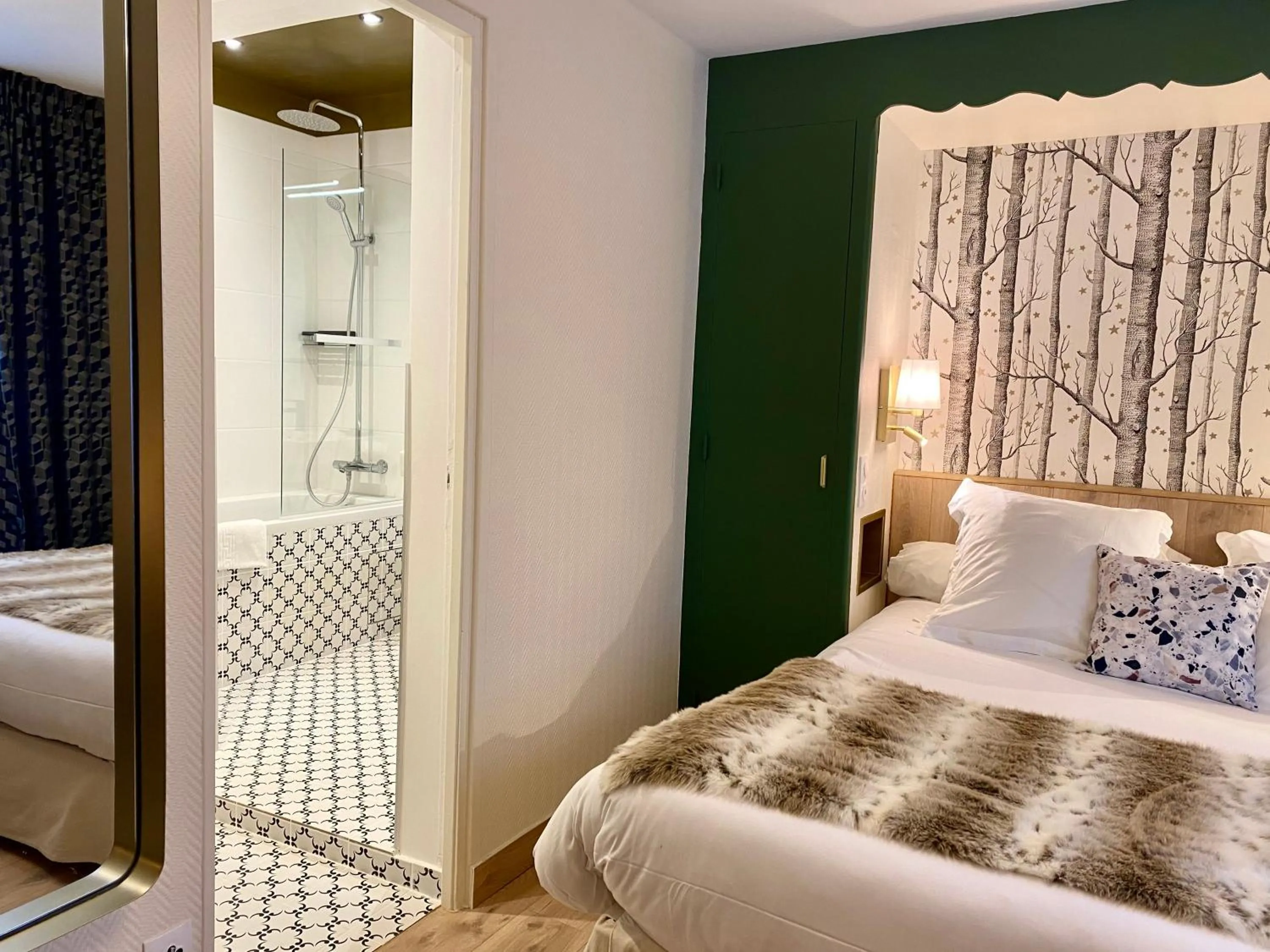 Bed in Hôtel Moderna