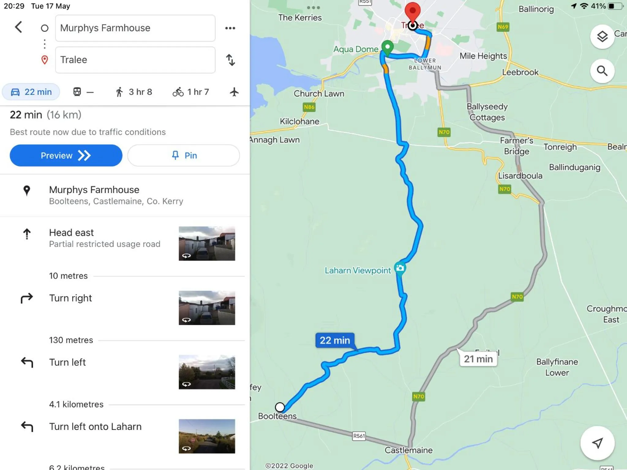 Text overlay in Murphys Farmhouse B&B