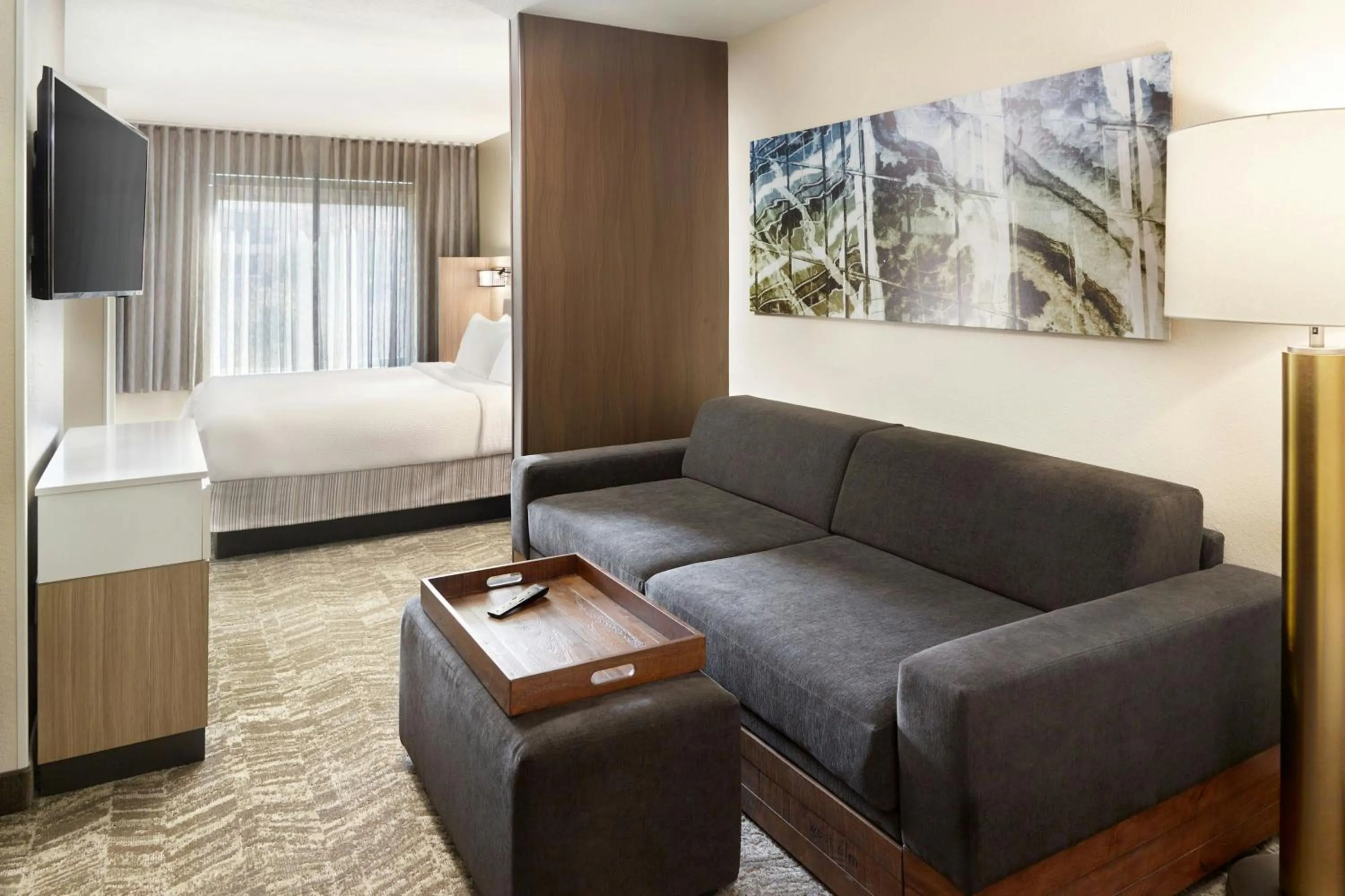 Photo of the whole room, Bed in SpringHill Suites by Marriott Atlanta Six Flags