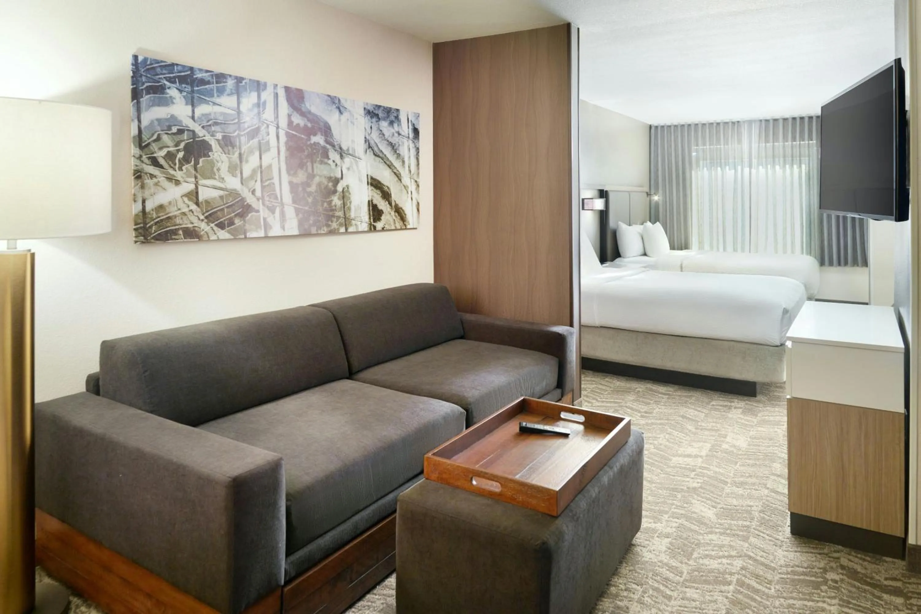 Photo of the whole room, Bed in SpringHill Suites by Marriott Atlanta Six Flags