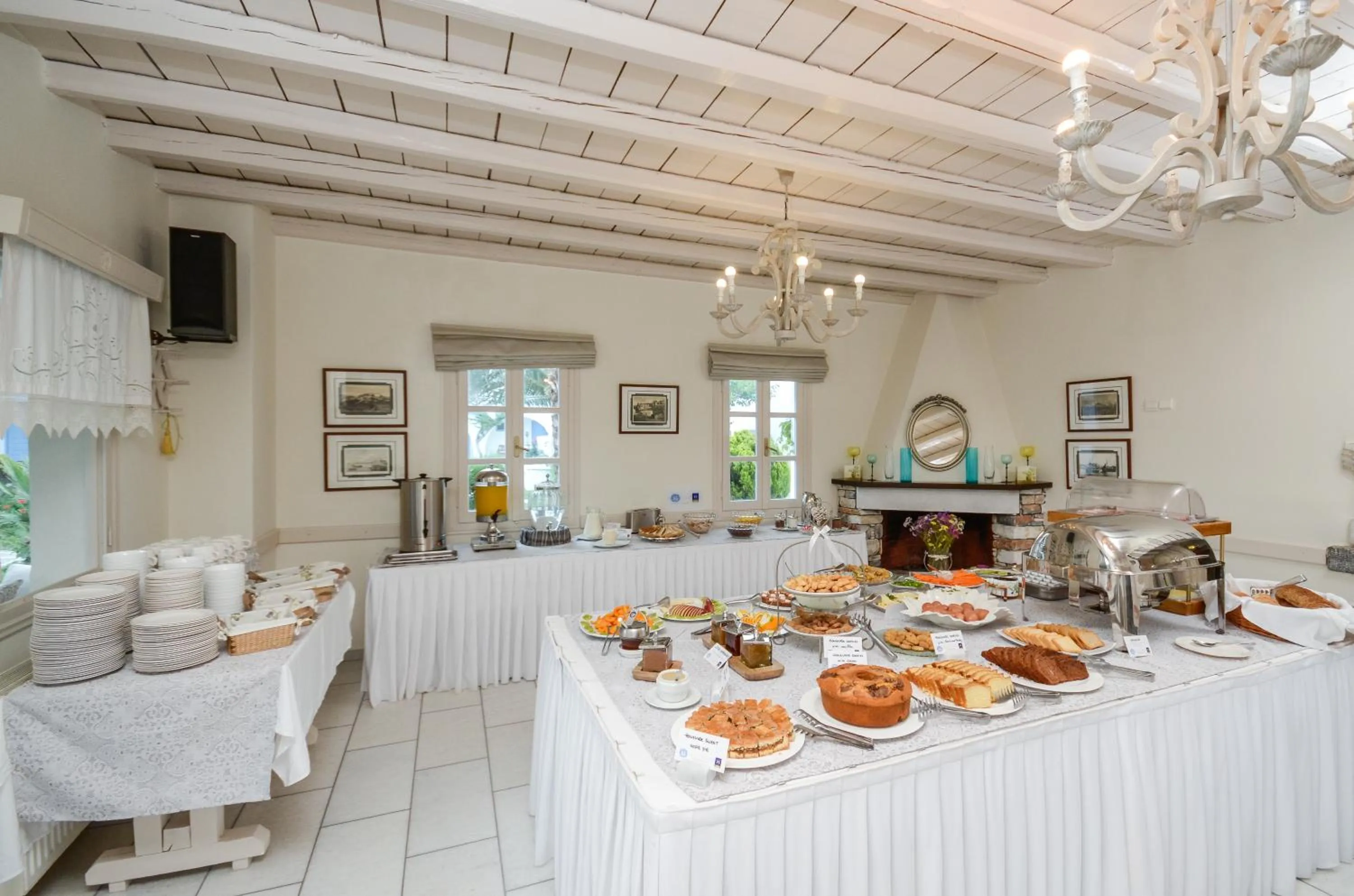 Buffet breakfast in Alkyoni Beach Hotel