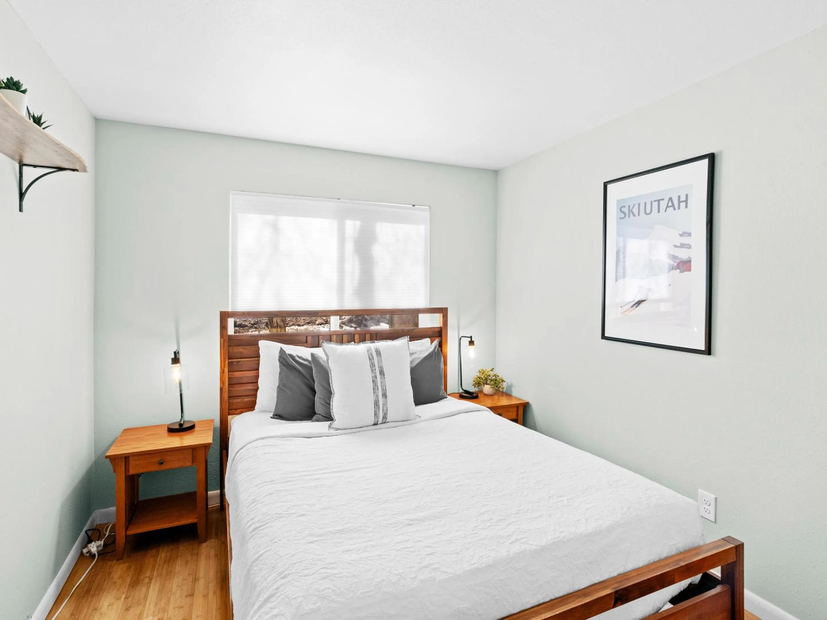 Bed in Red Pine Condominiums by All Seasons Resort Lodging