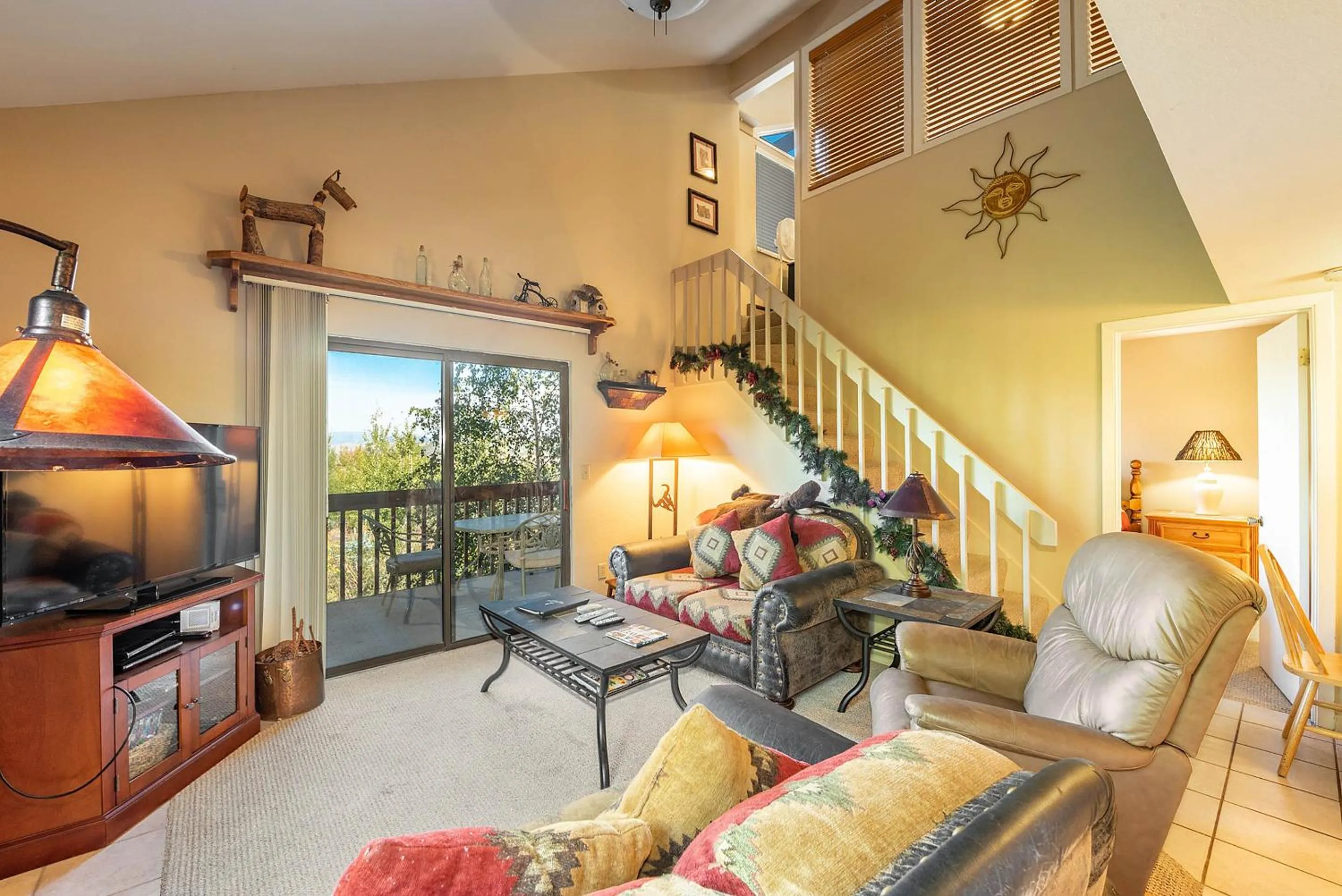 Living room in Red Pine Condominiums by All Seasons Resort Lodging