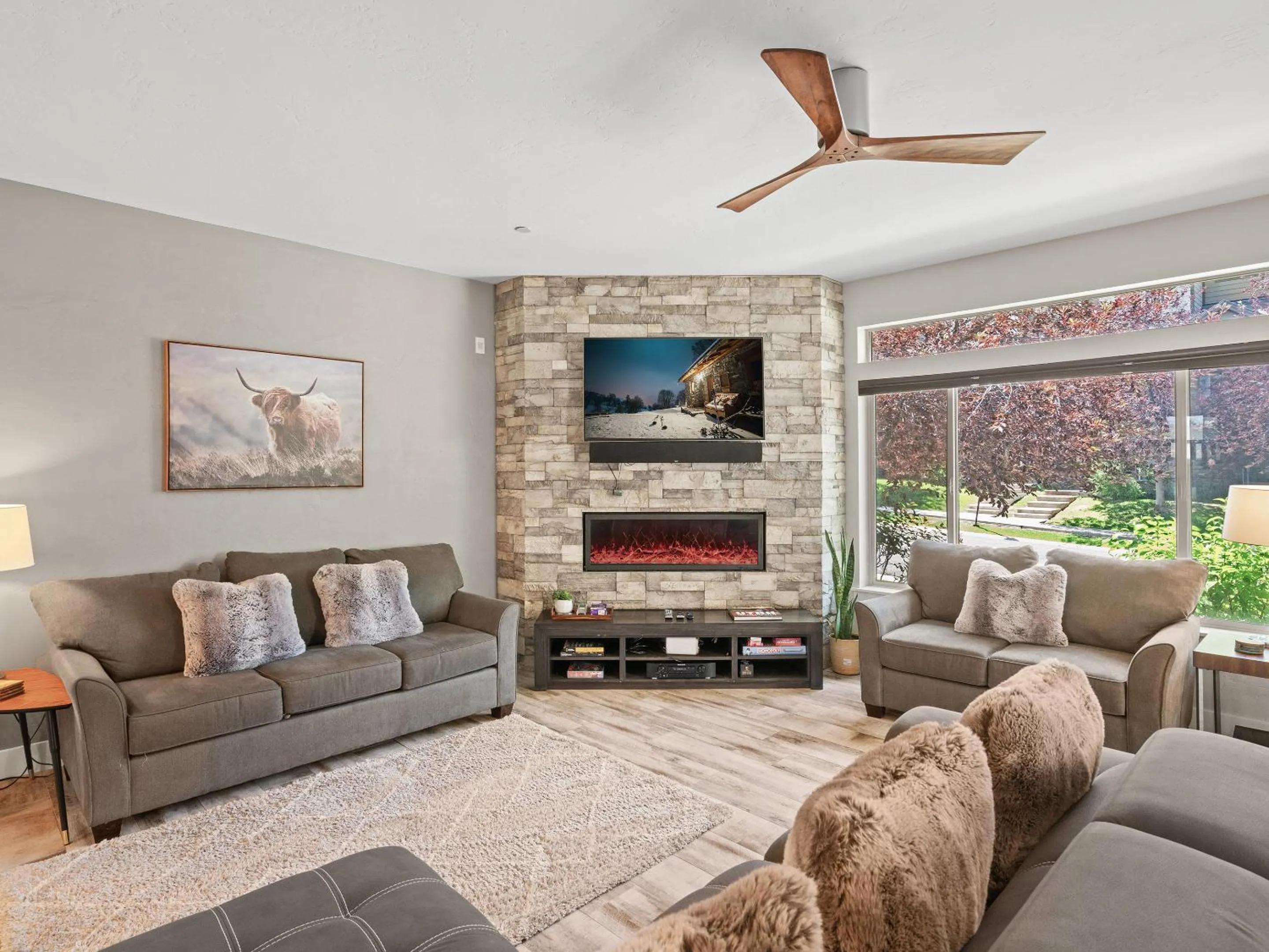 Living room in Bear Hollow Village by All Seasons Resort Lodging
