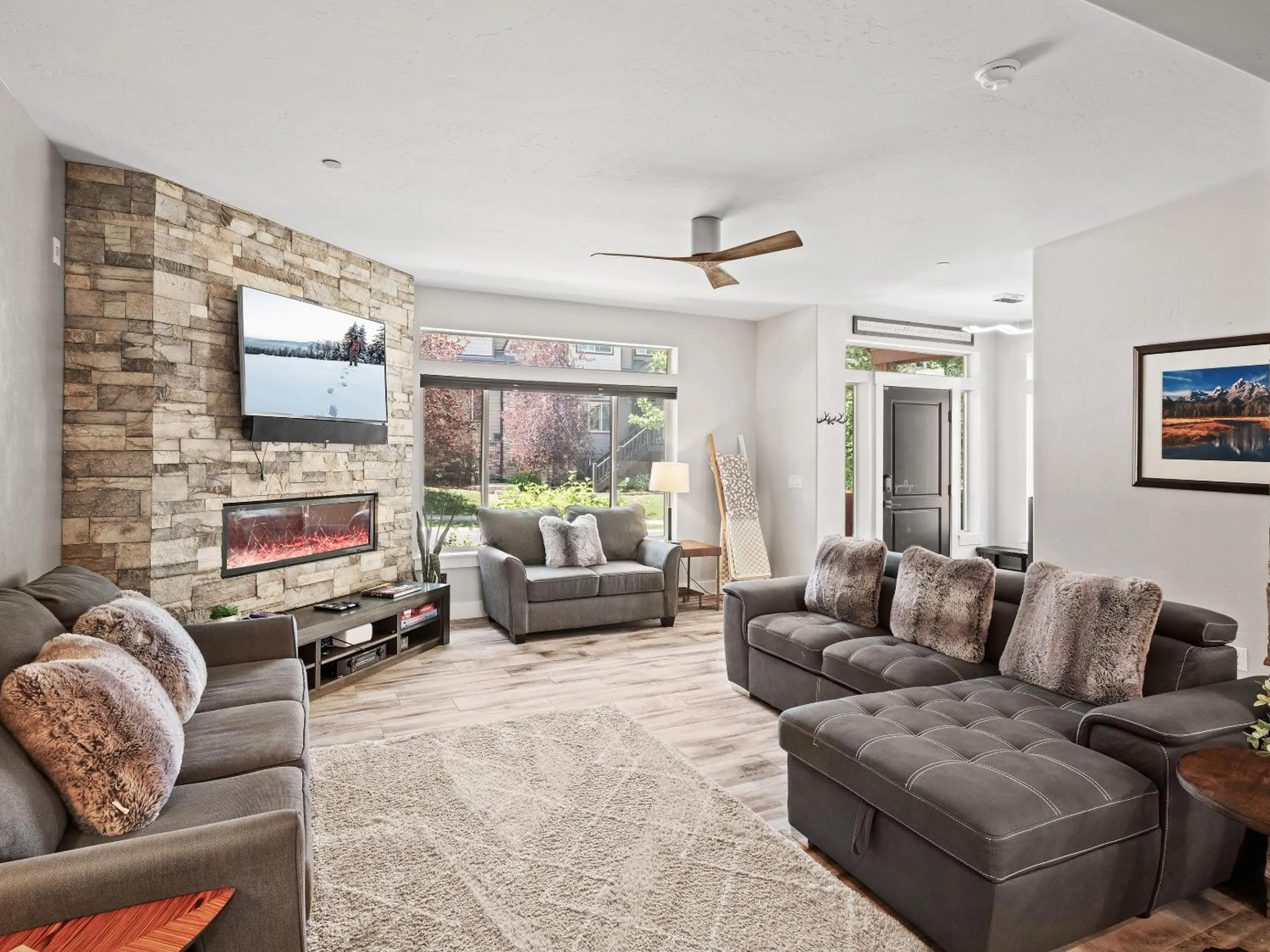 Living room in Bear Hollow Village by All Seasons Resort Lodging