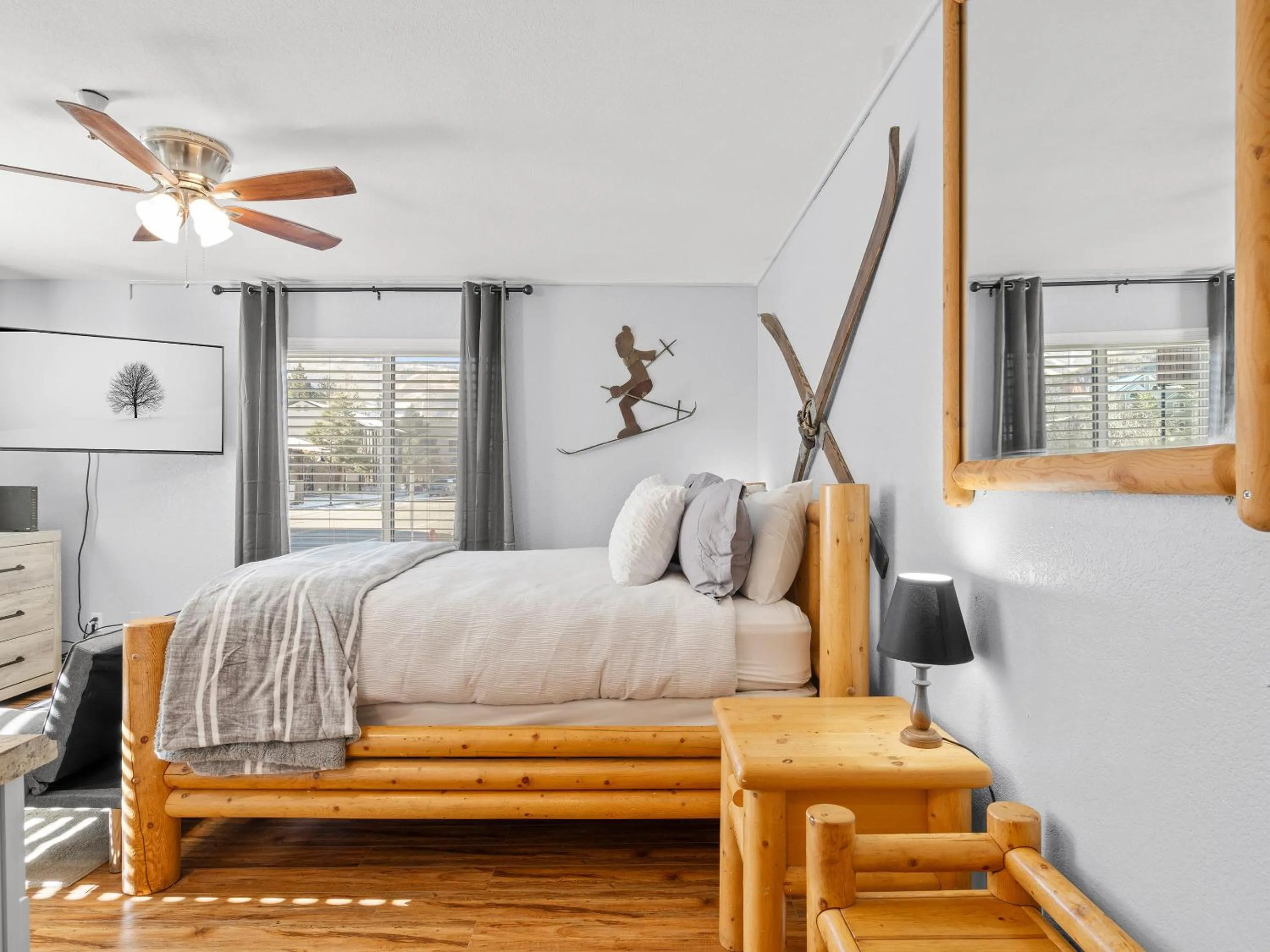 Bed in Carriage House Condominiums by All Seasons Resort Lodging
