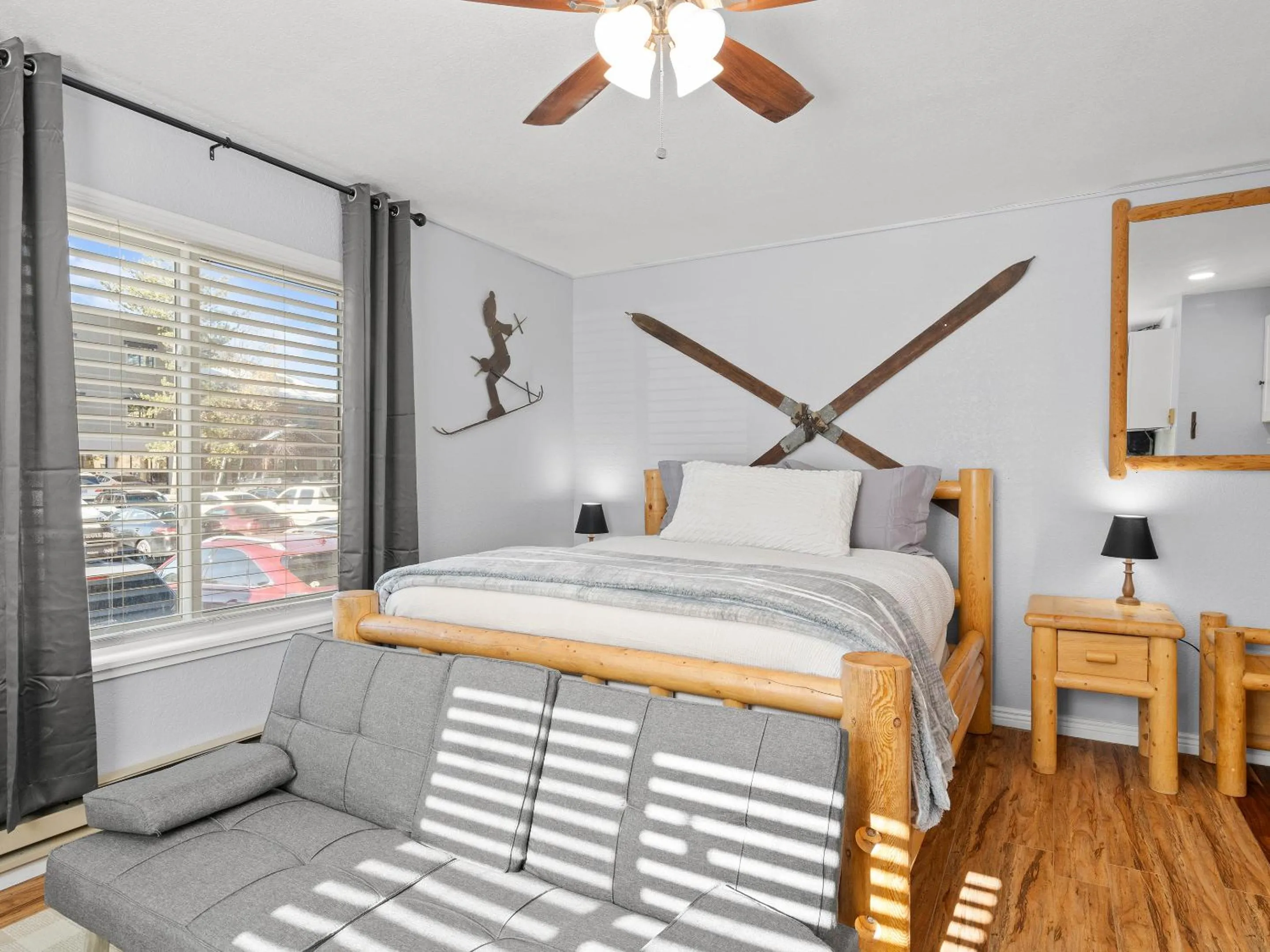 Bed in Carriage House Condominiums by All Seasons Resort Lodging