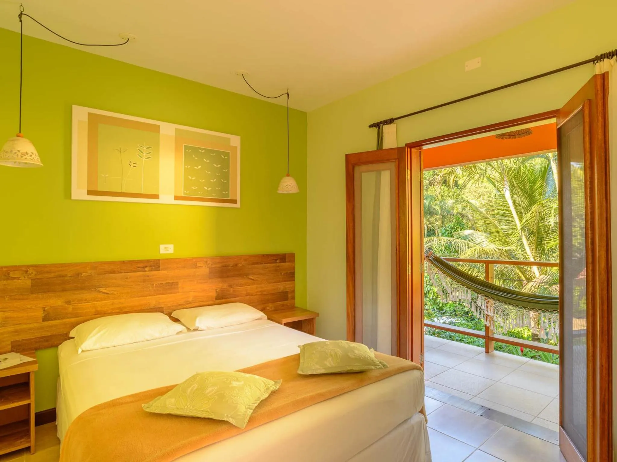 Bed in Pousada Ecoilha