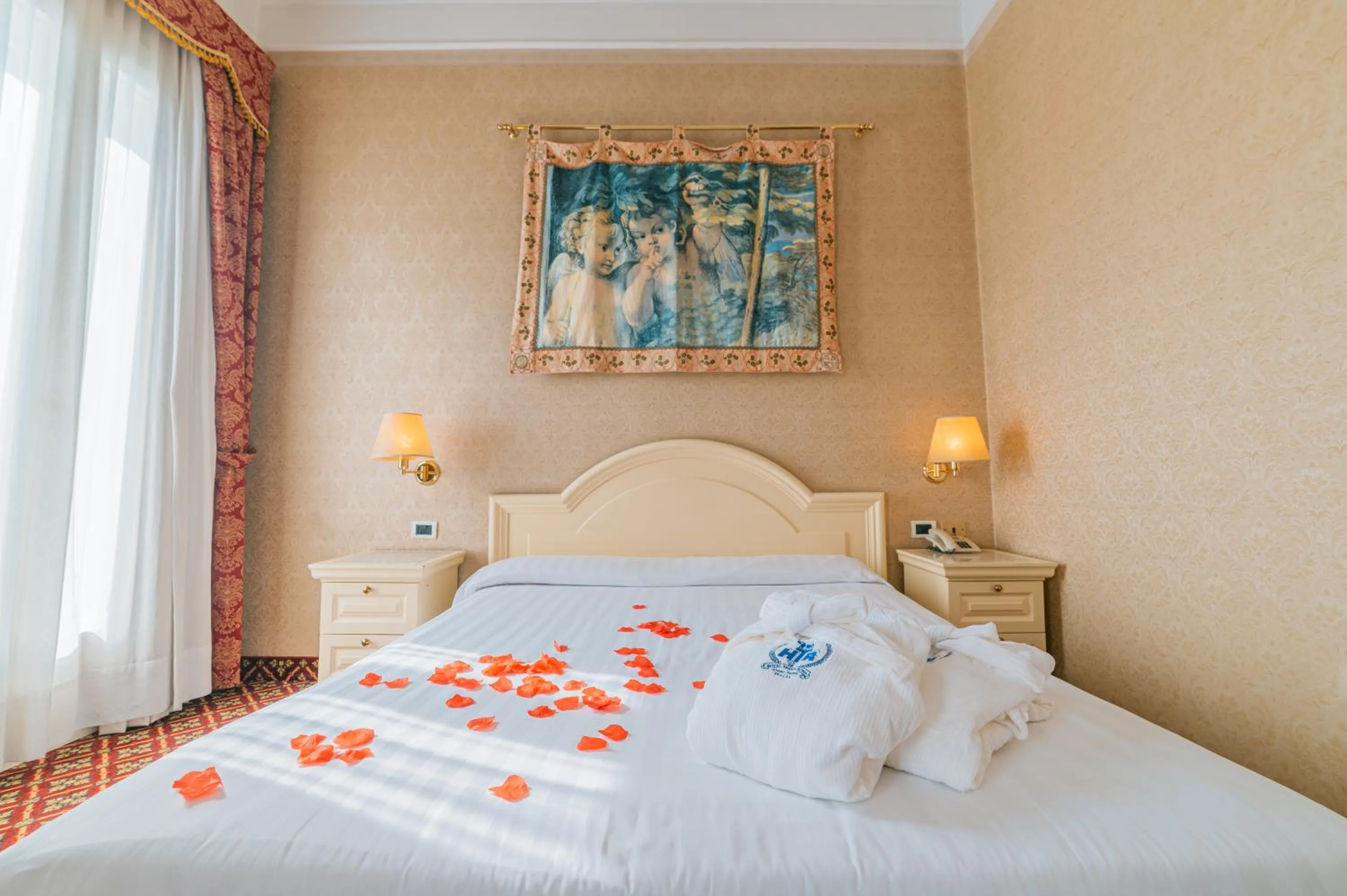 Bedroom, Bed in Hotel Terme Roma