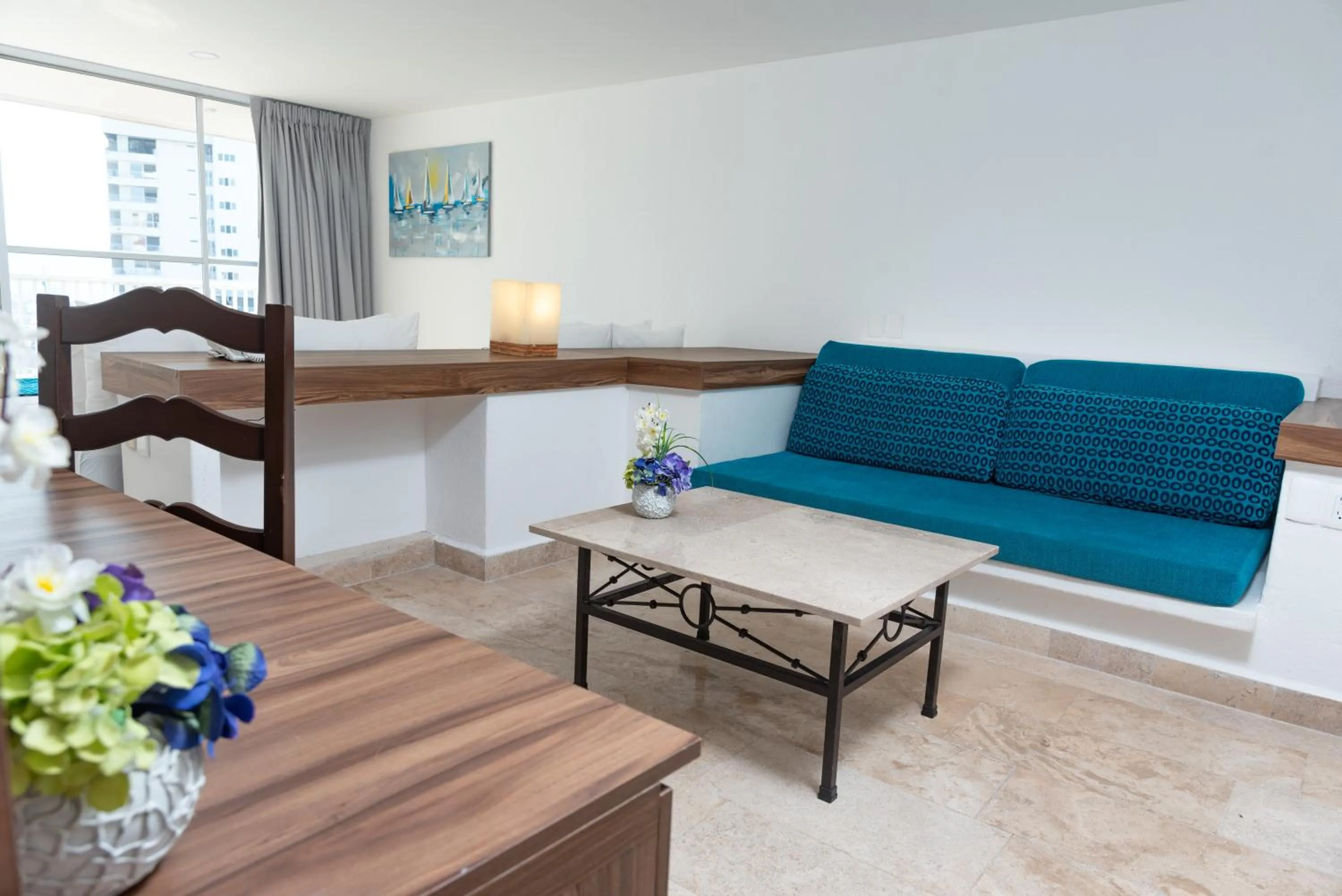 Seating area, Bed in Ritz Acapulco All Inclusive