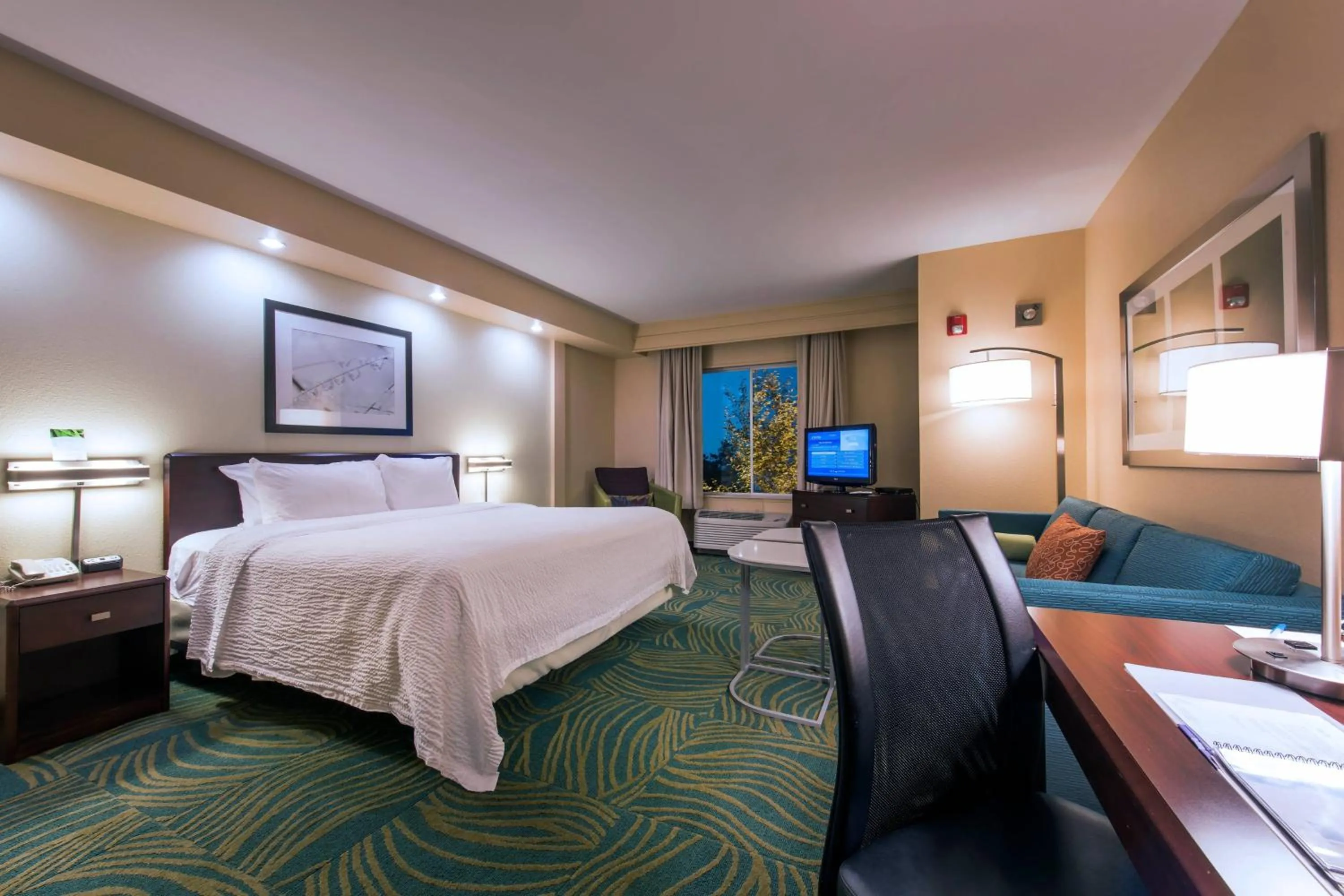 Photo of the whole room, Bed in SpringHill Suites Devens Common Center
