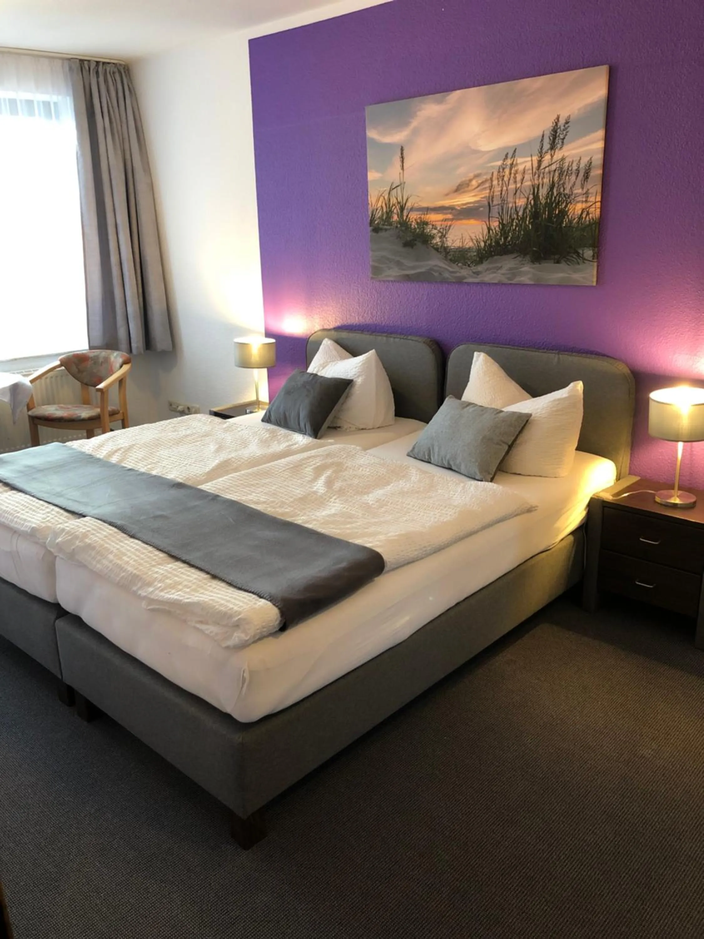 Bed in City-Hotel-Wolgast