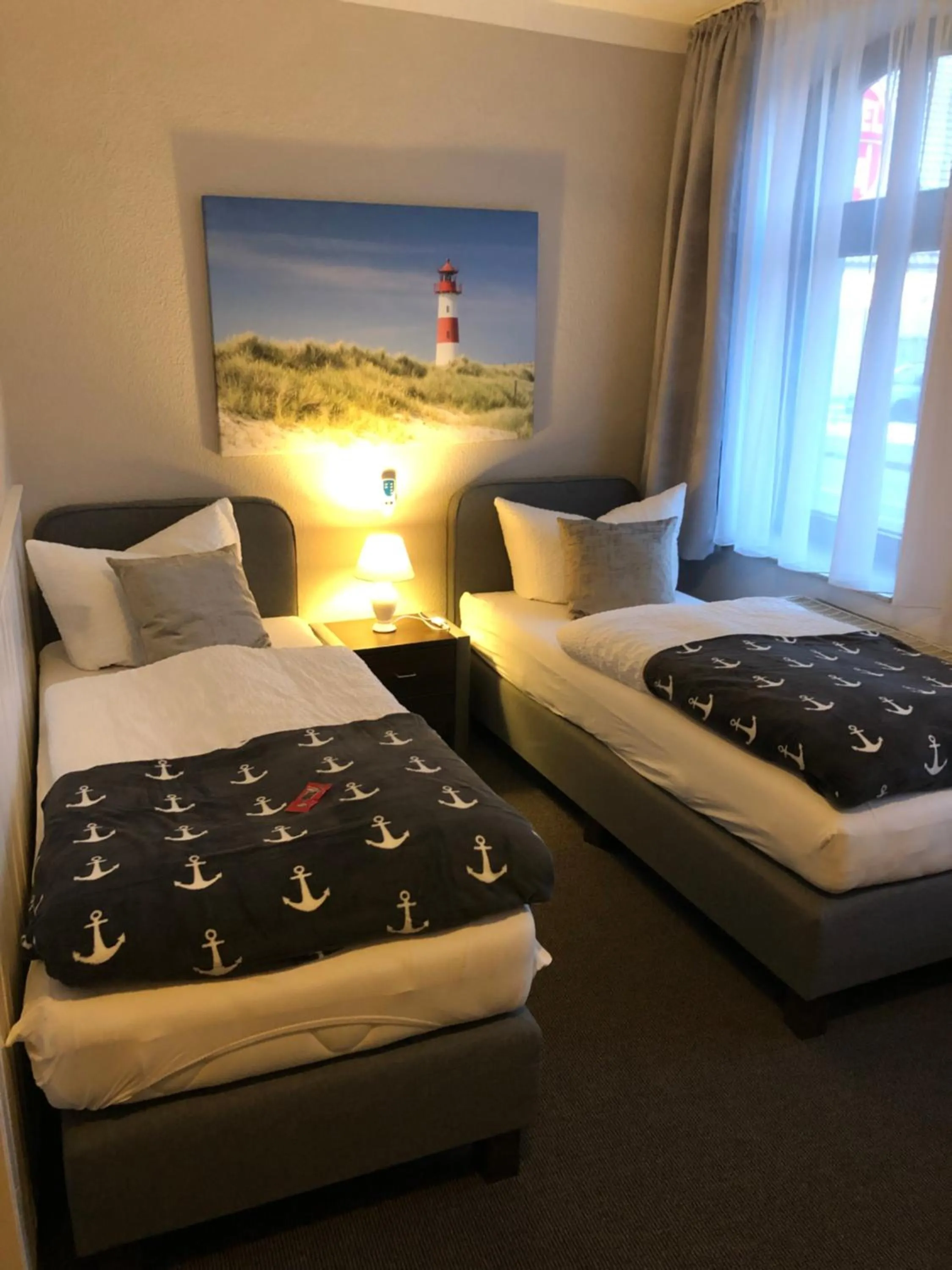 Bed in City-Hotel-Wolgast