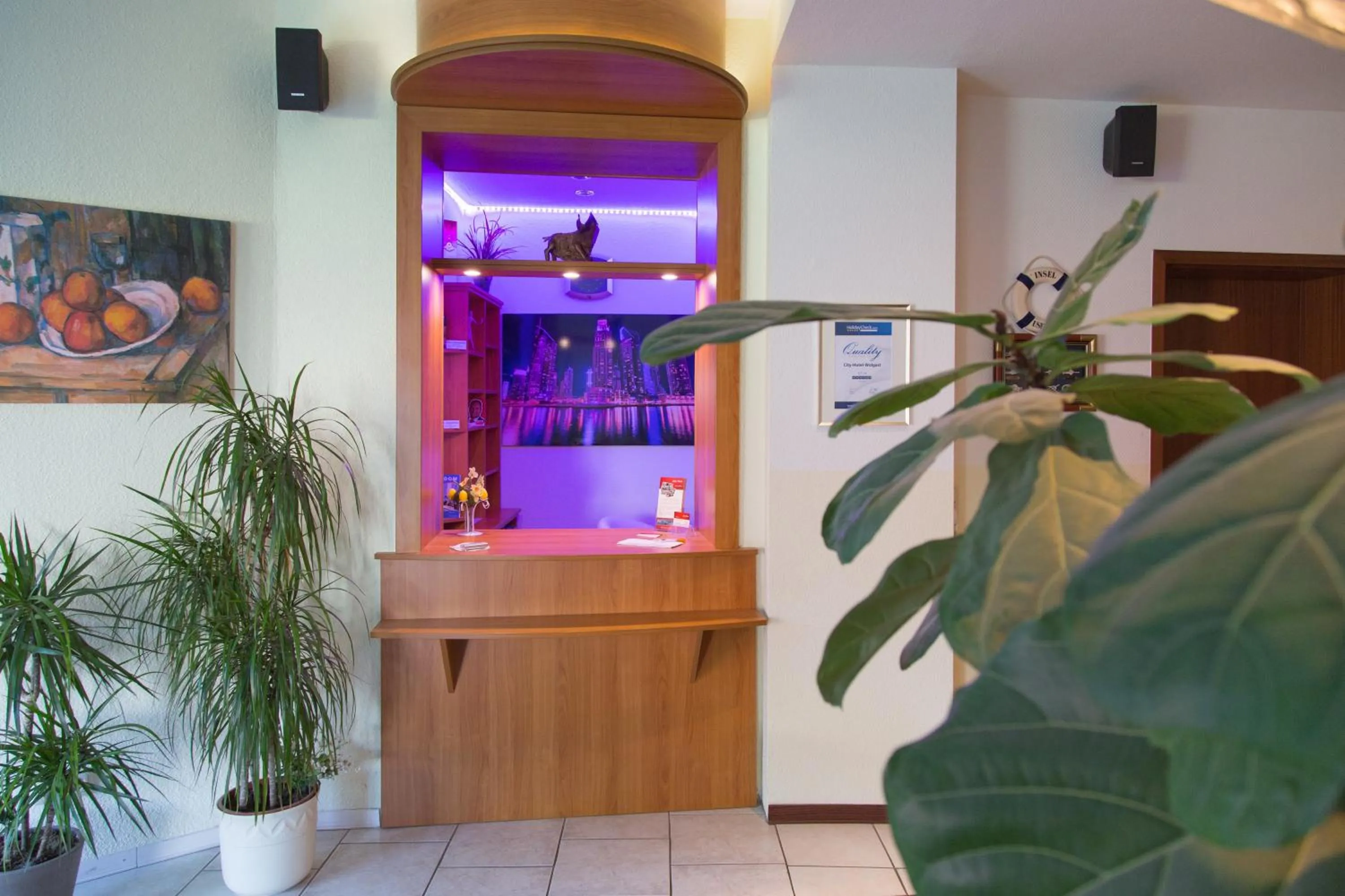Lobby or reception in City-Hotel-Wolgast