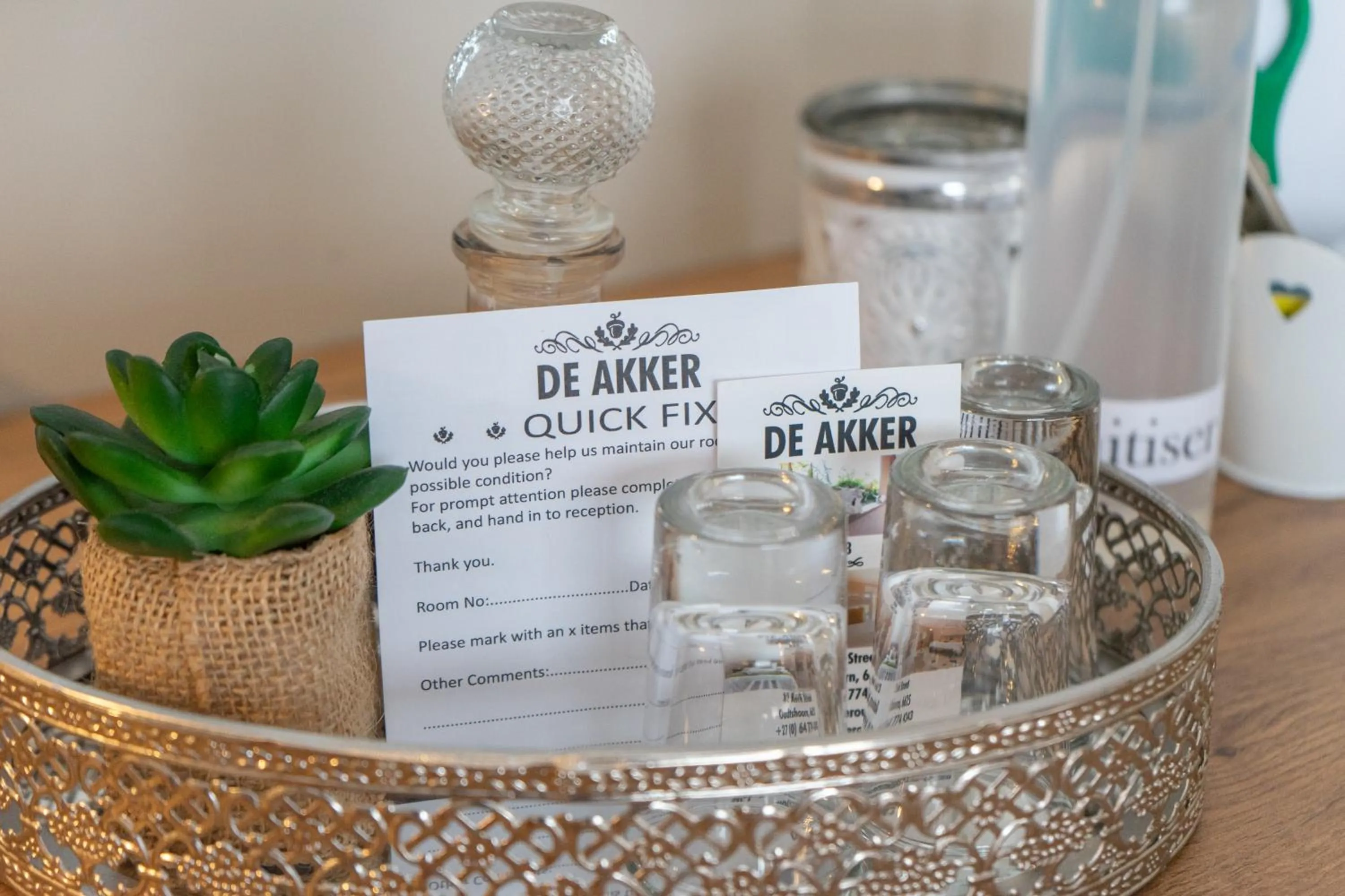 Logo/Certificate/Sign in De Akker Guest House Oudtshoorn