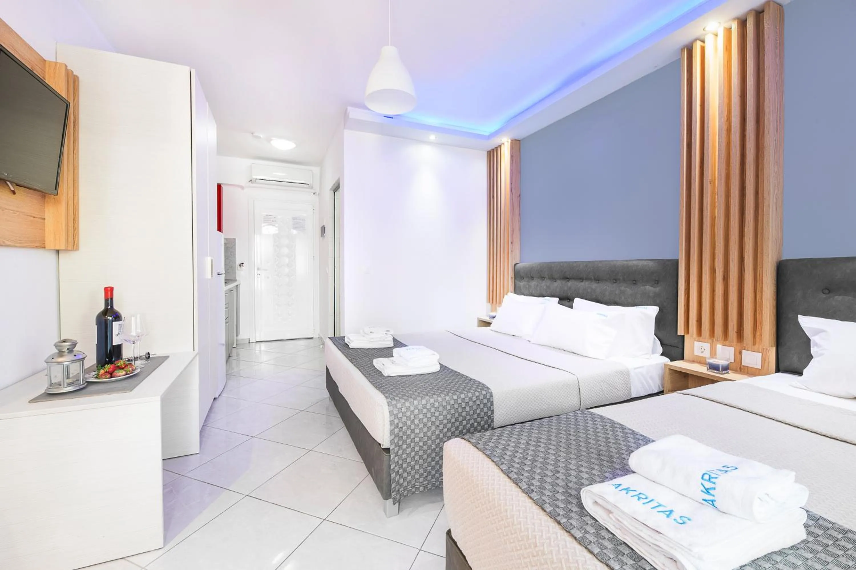 Bed in Akritas Hotel Pefkochori