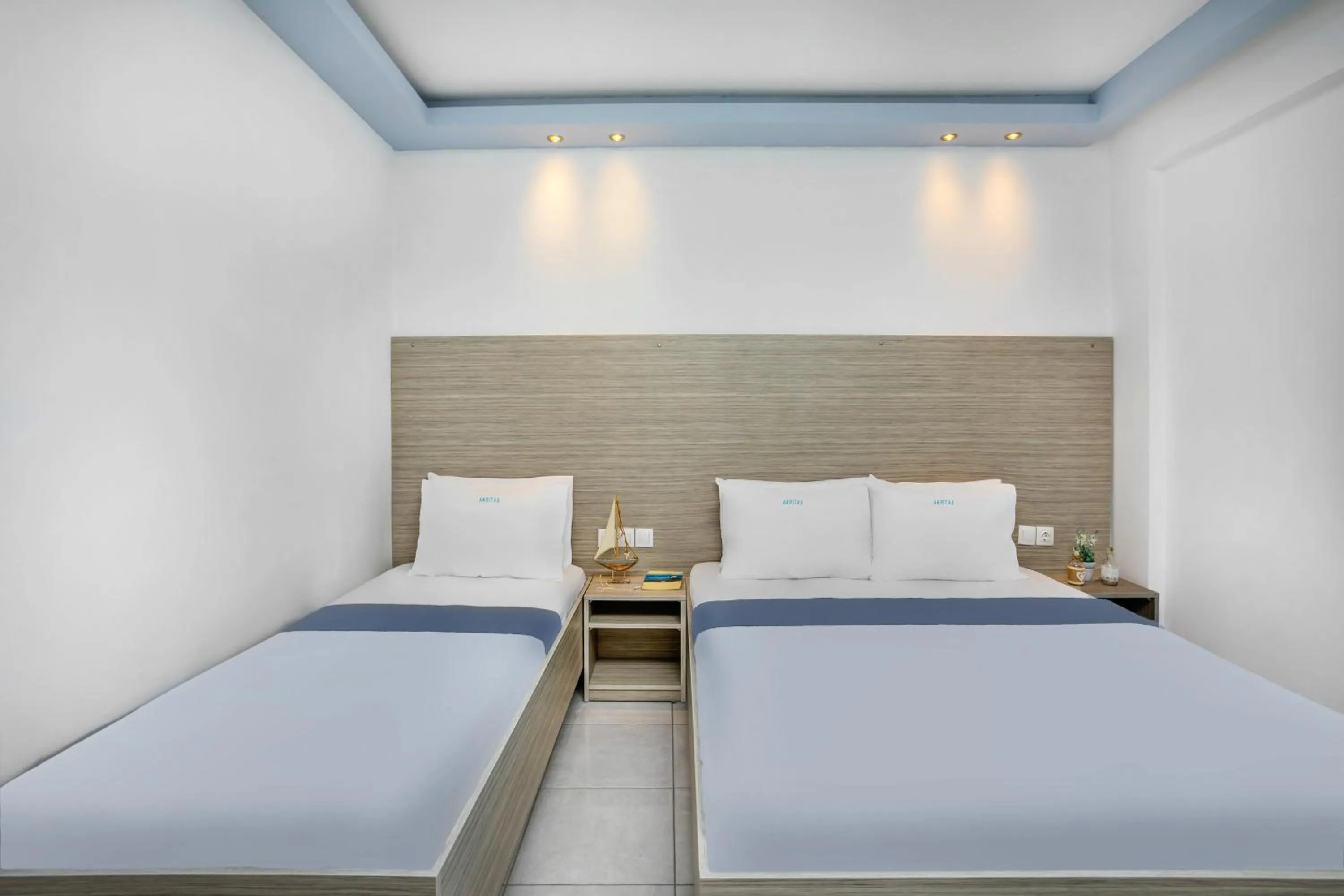 Bed in Akritas Hotel Pefkochori