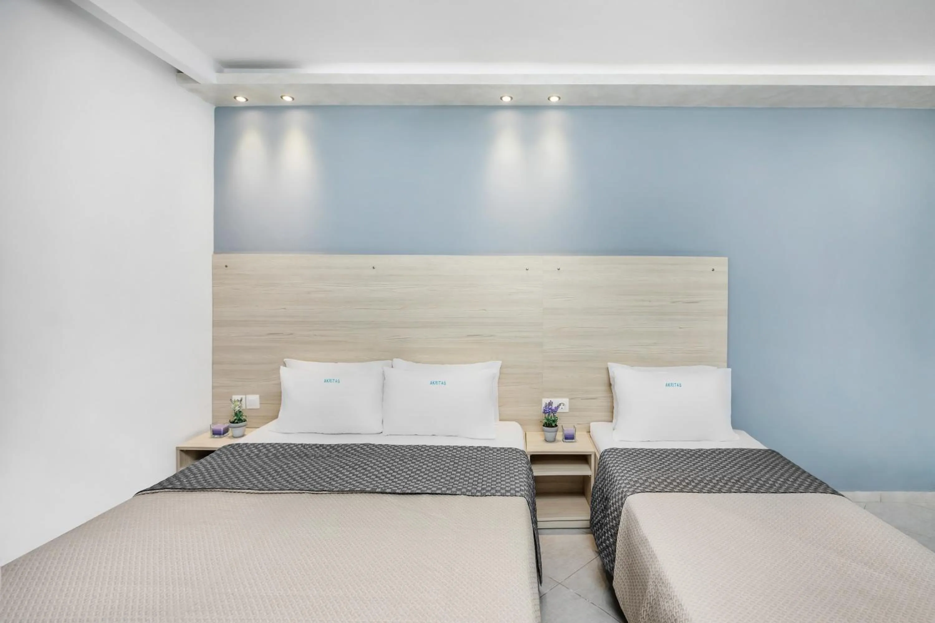 Bed in Akritas Hotel Pefkochori