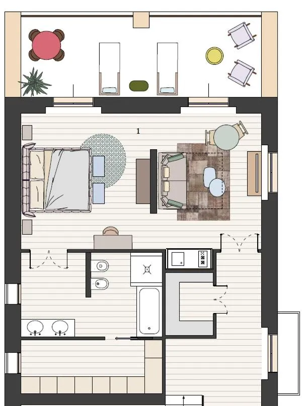 Photo of the whole room in Casa Realia