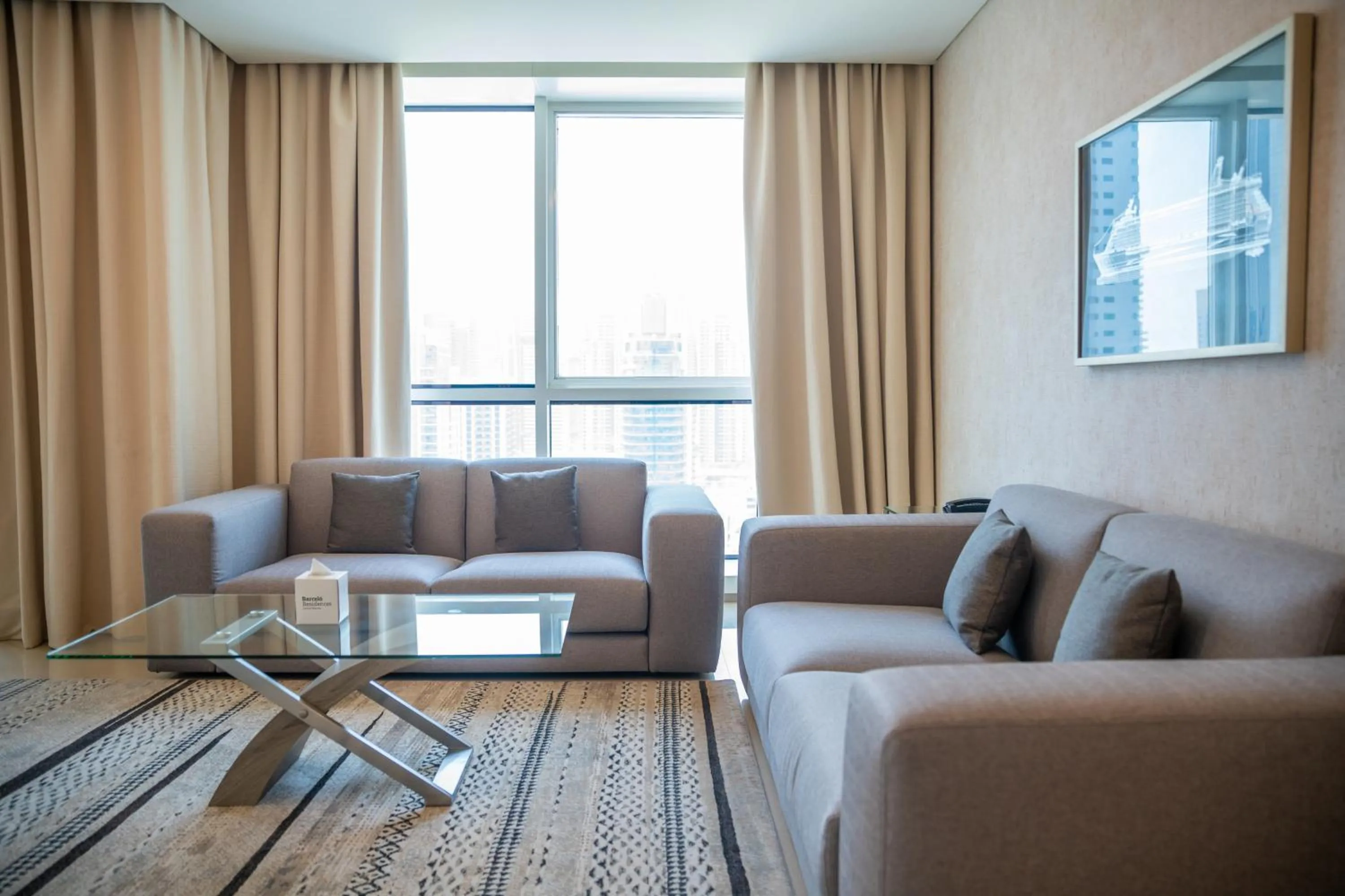 Seating area in Barceló Residences Dubai Marina