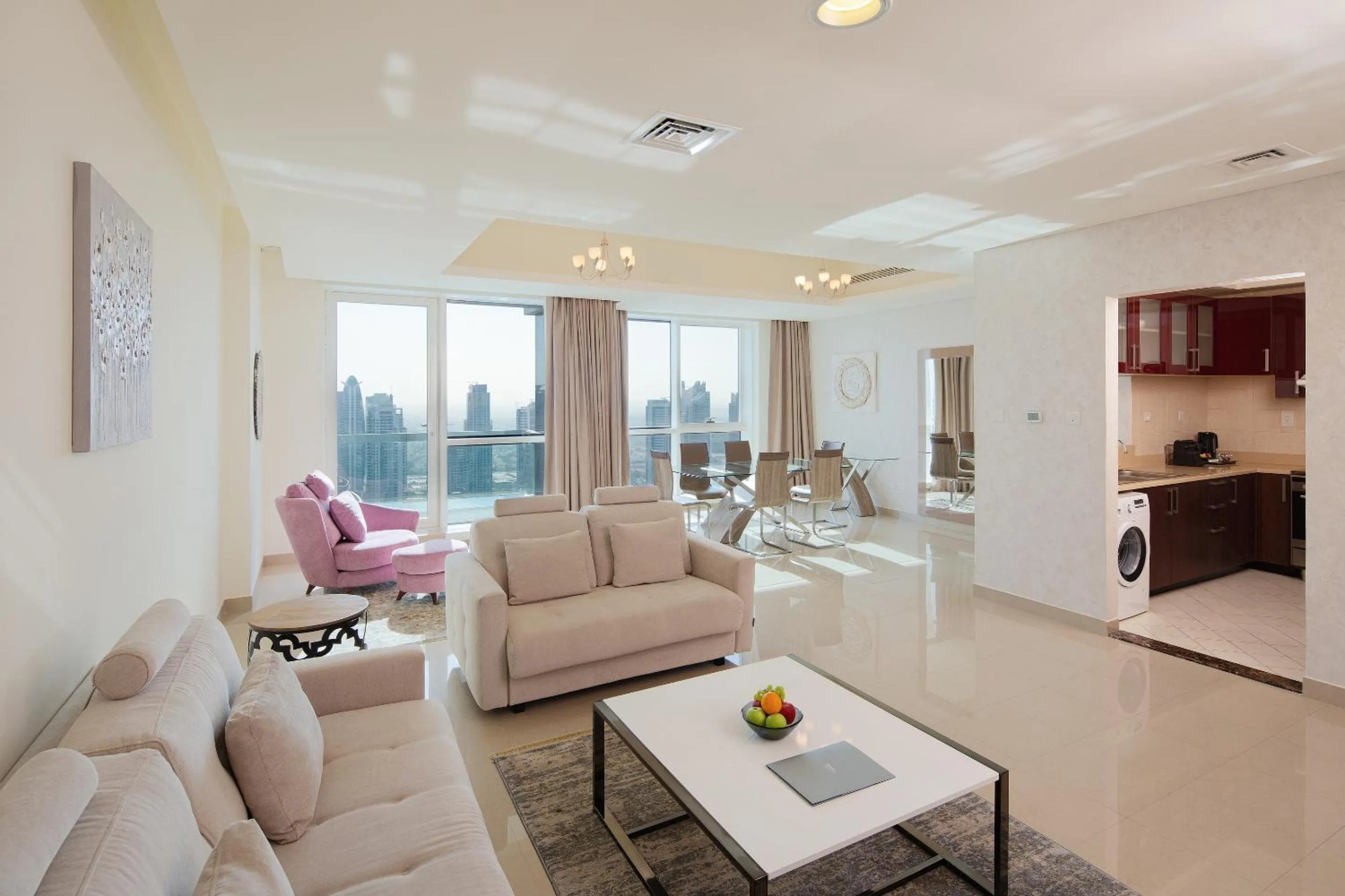 Living room in Barceló Residences Dubai Marina