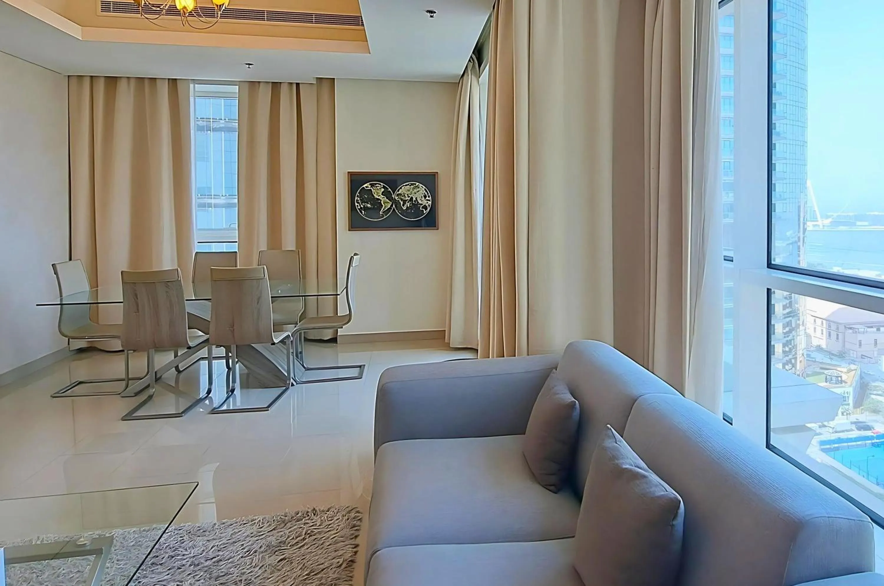 Living room in Barceló Residences Dubai Marina