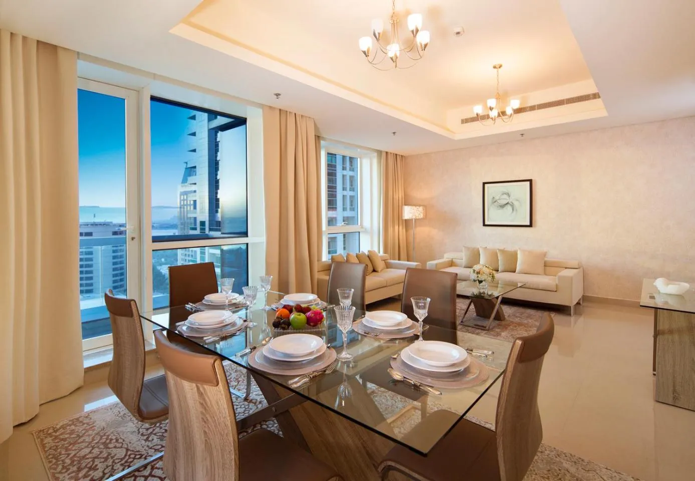 Living room in Barceló Residences Dubai Marina