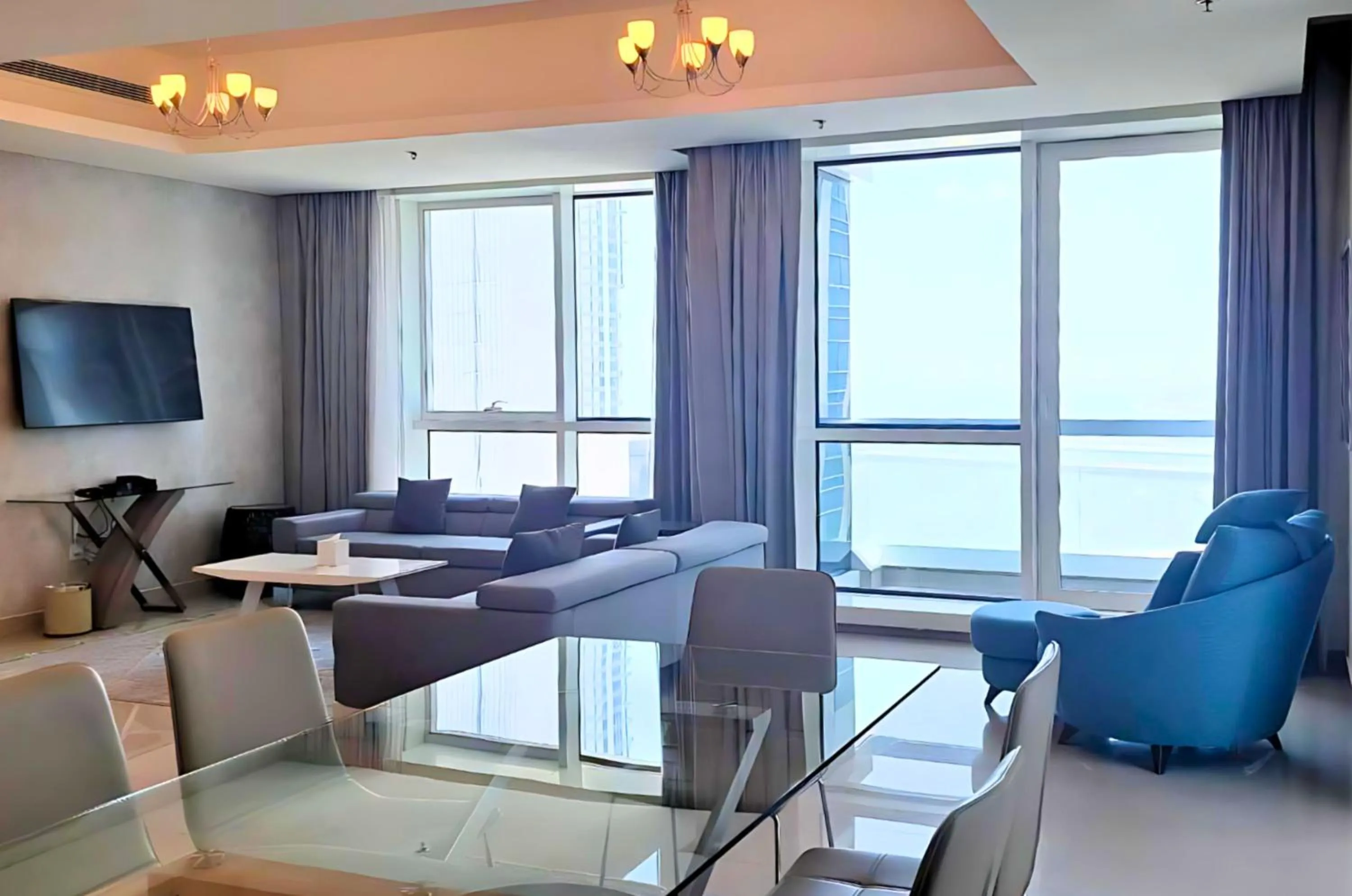 Living room in Barceló Residences Dubai Marina