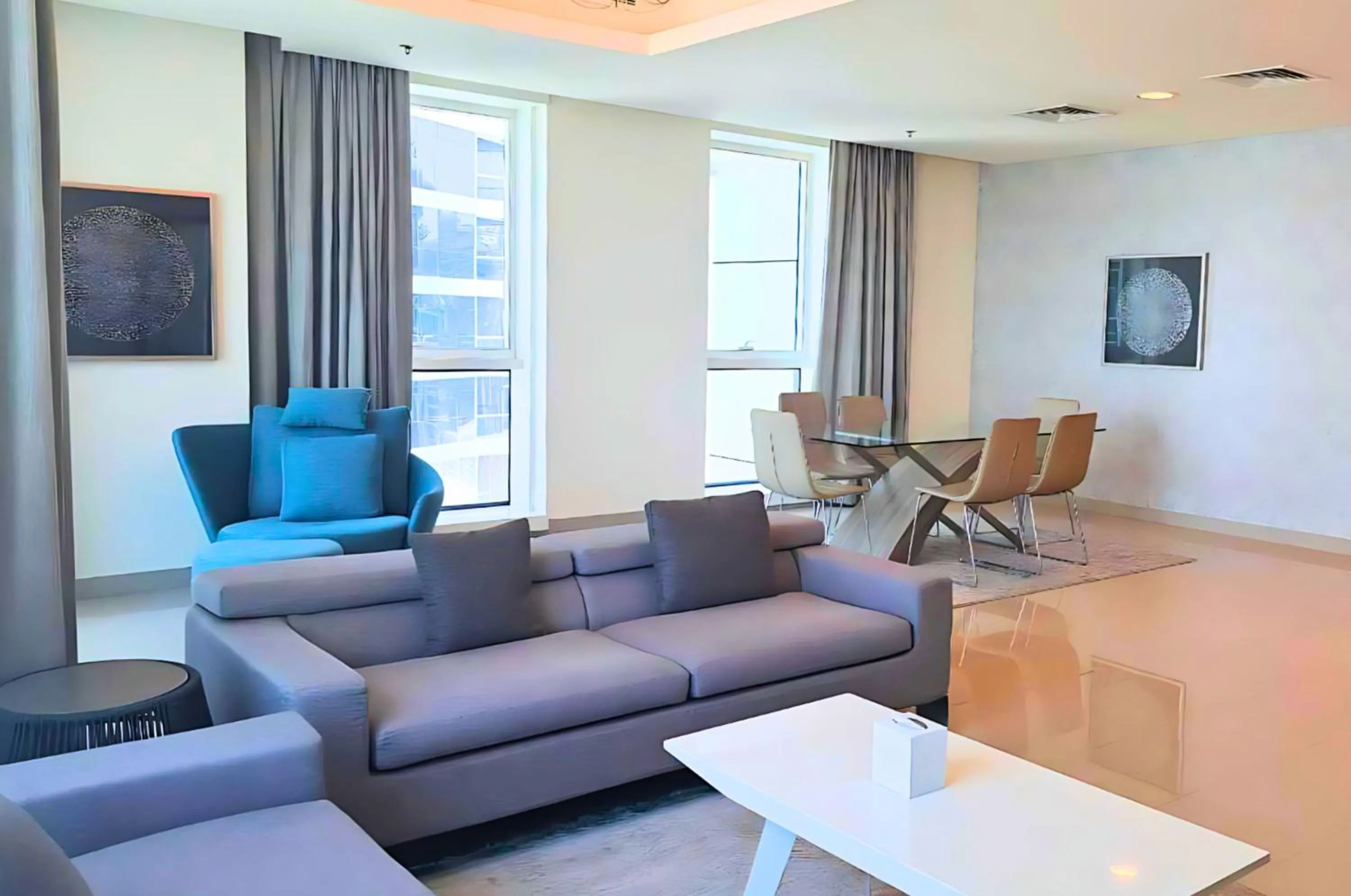 Living room in Barceló Residences Dubai Marina
