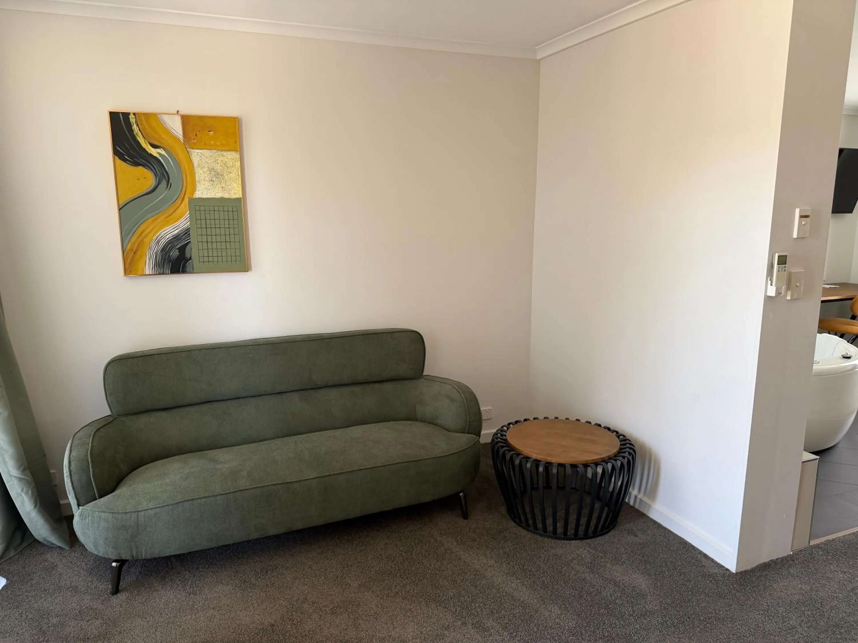 Living room in Mid City Motel Warrnambool