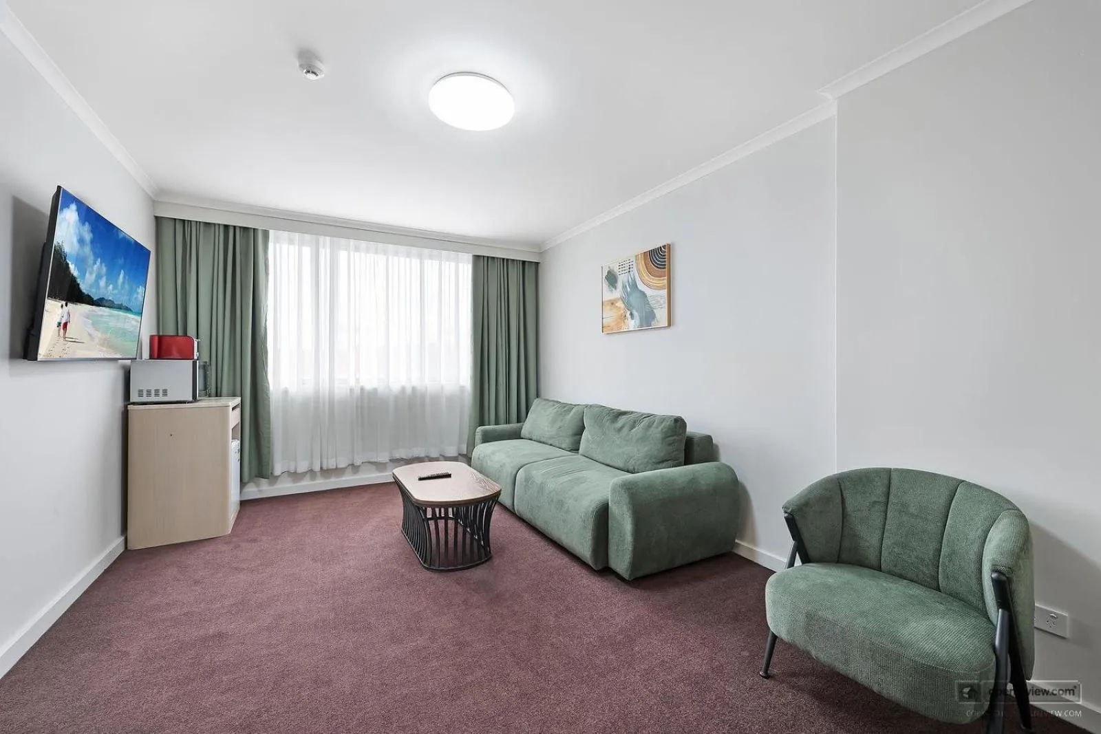 Living room in Mid City Motel Warrnambool