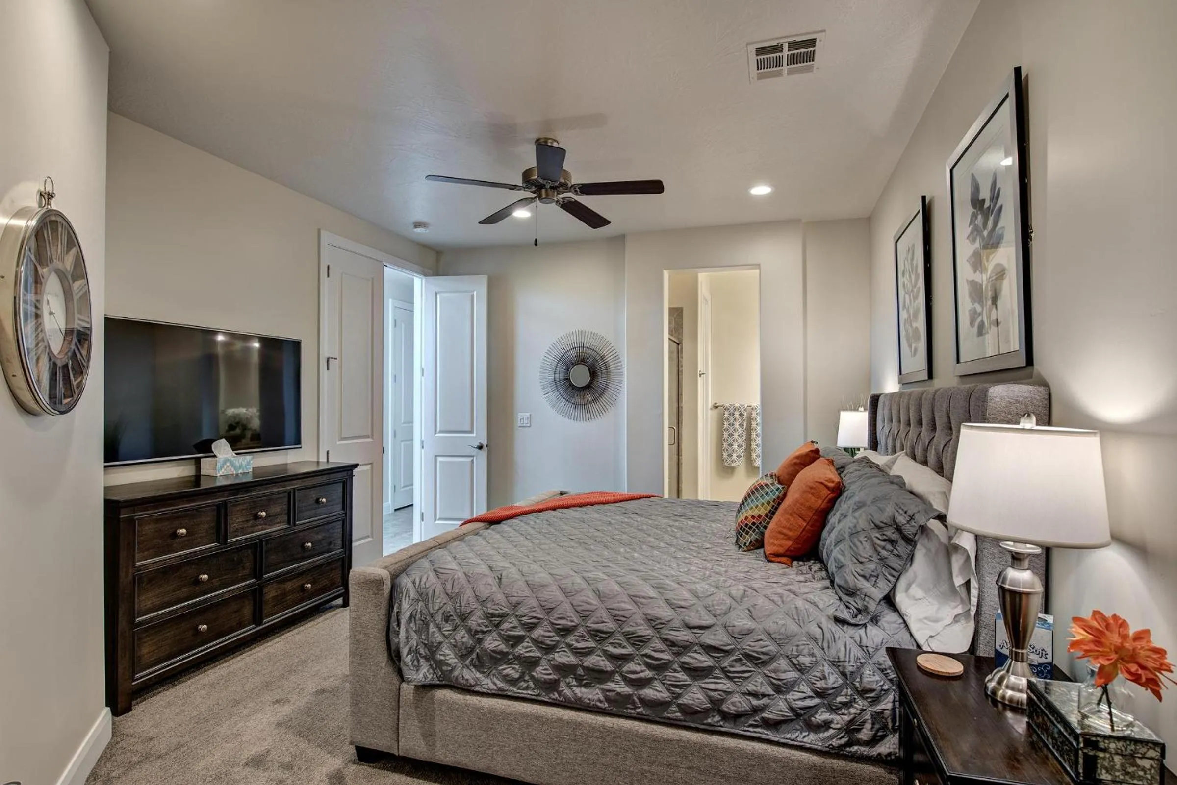 Bed in Red Cliff Sunset