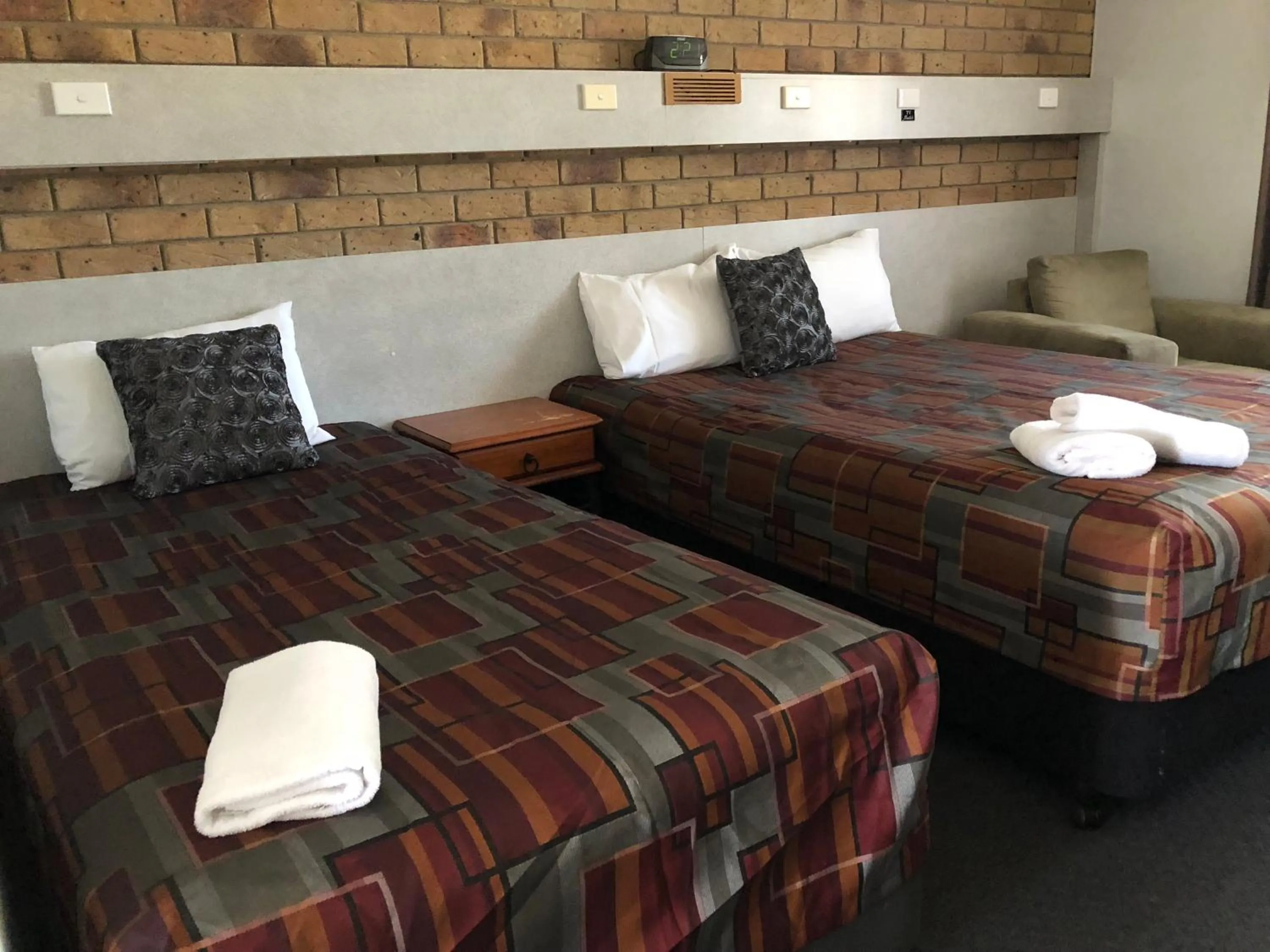 Bed in True Blue Motor Inn