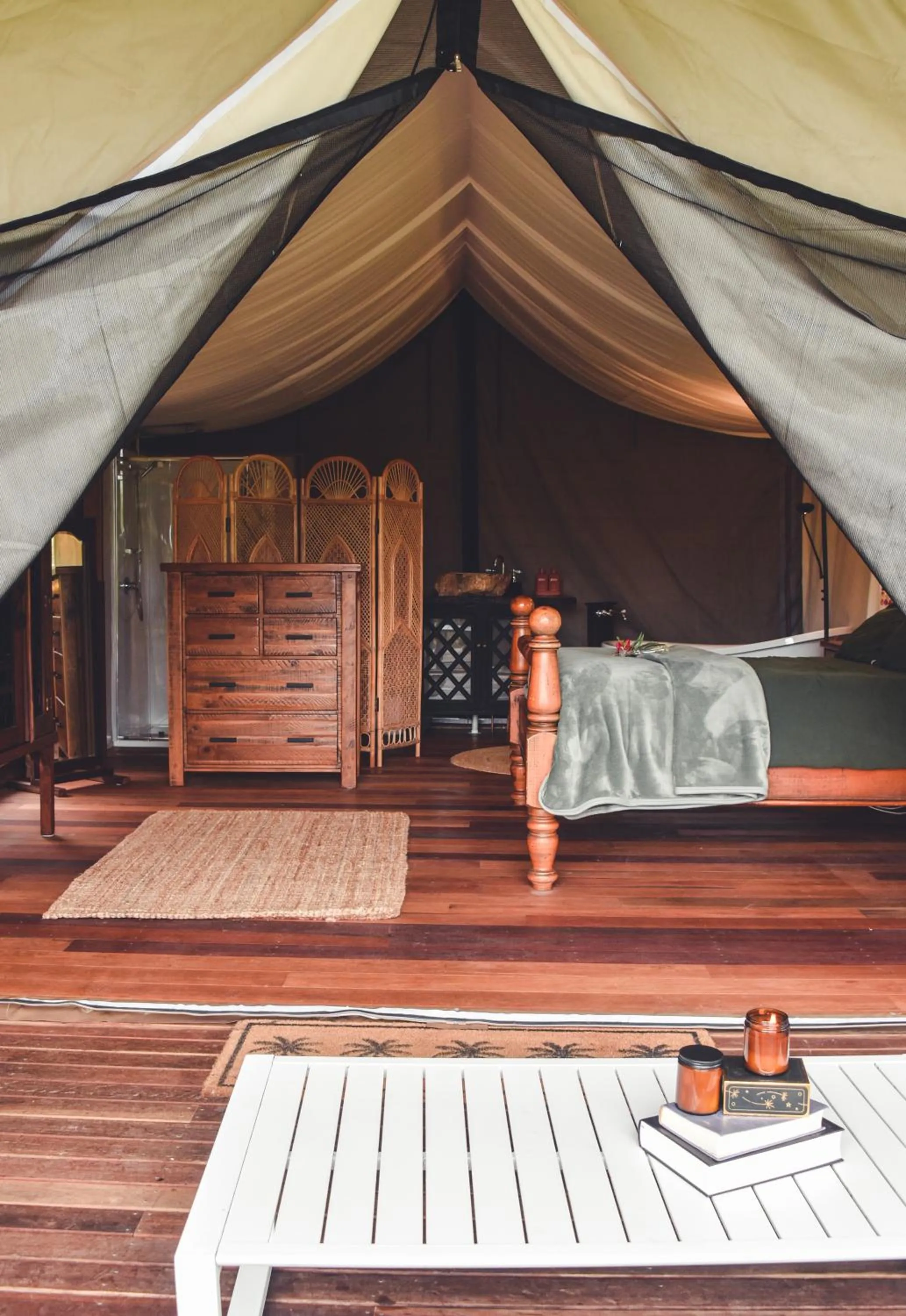 Bedroom in Silk Pavilions Glamping