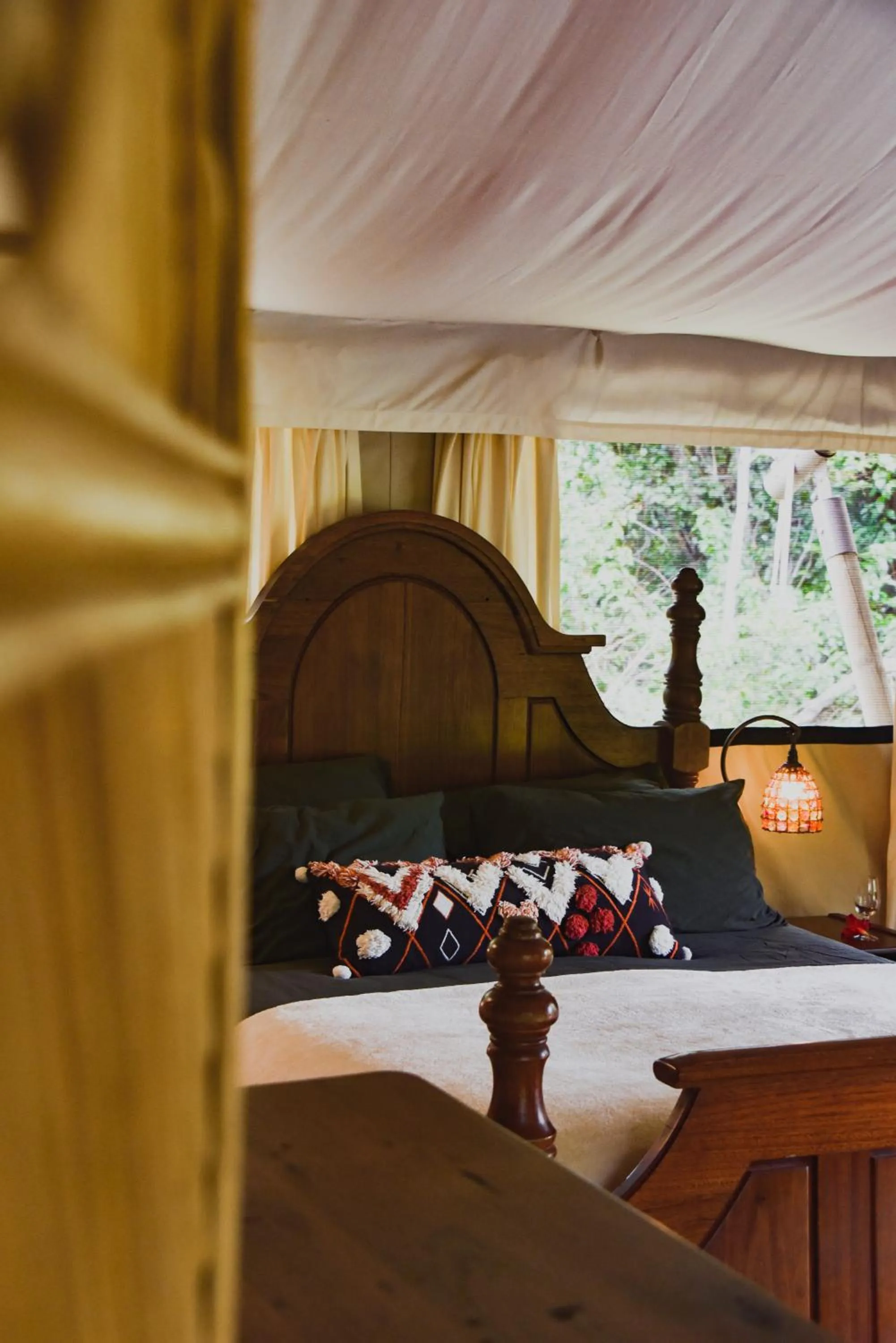 Bedroom in Silk Pavilions Glamping
