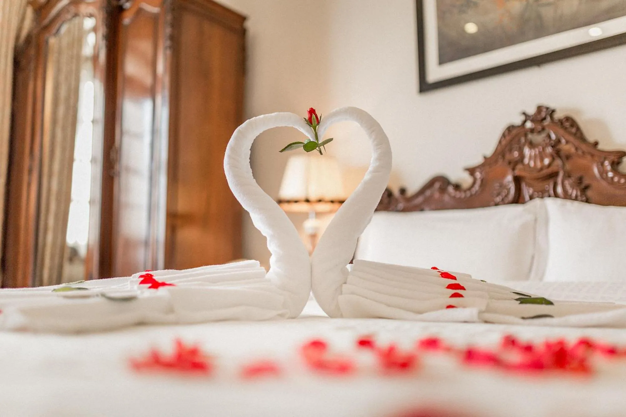 Decorative detail, Bed in Hanoi Little Town Hotel